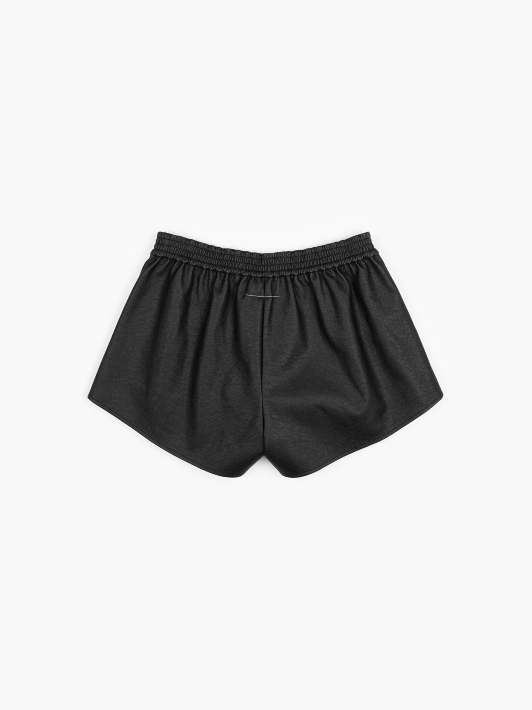 MM6 Maison Margiela Boxer Fake Leather Shorts Black