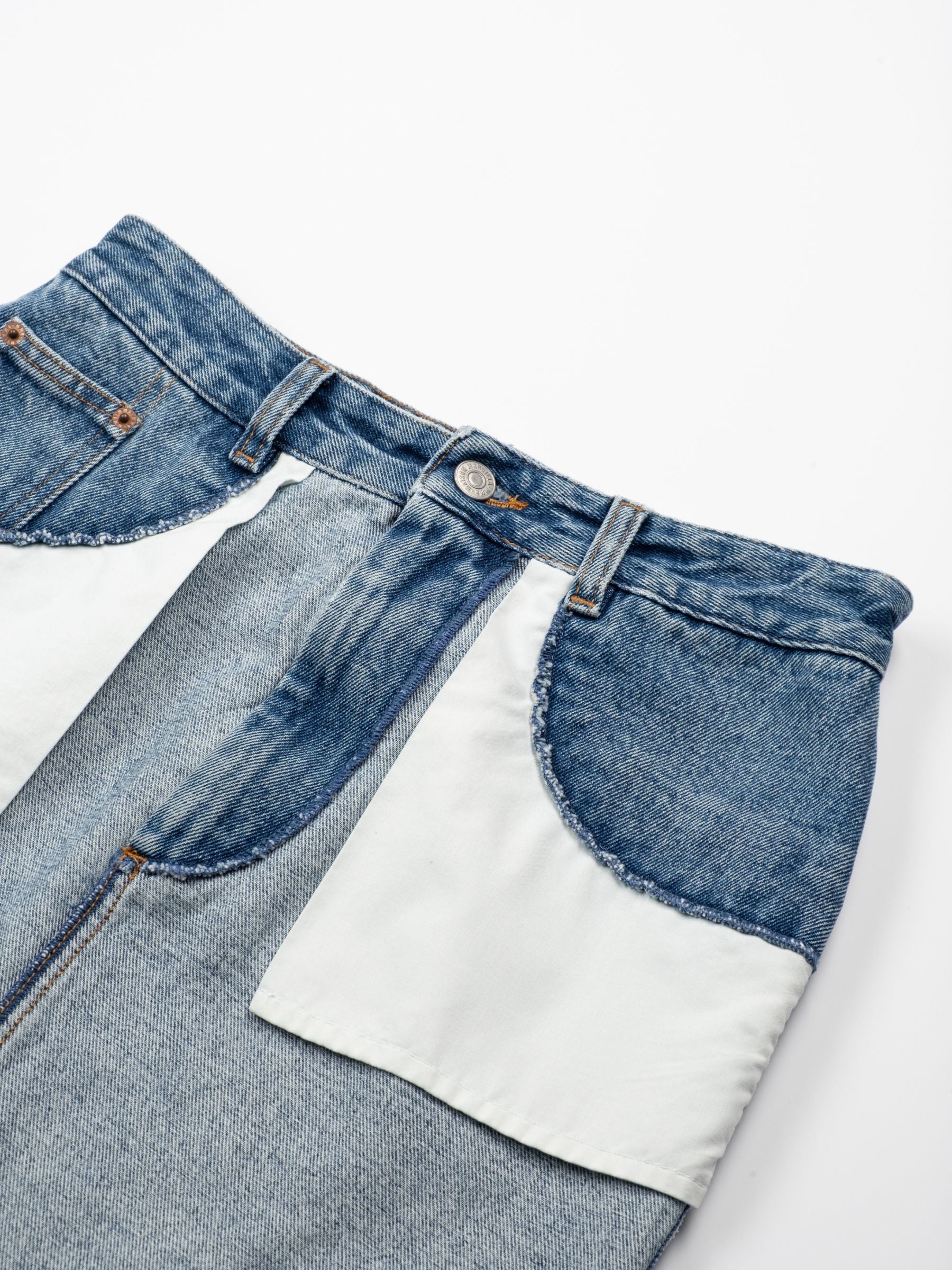 MM6 Maison Margiela Denim Skirt Reverse Pocket Blue