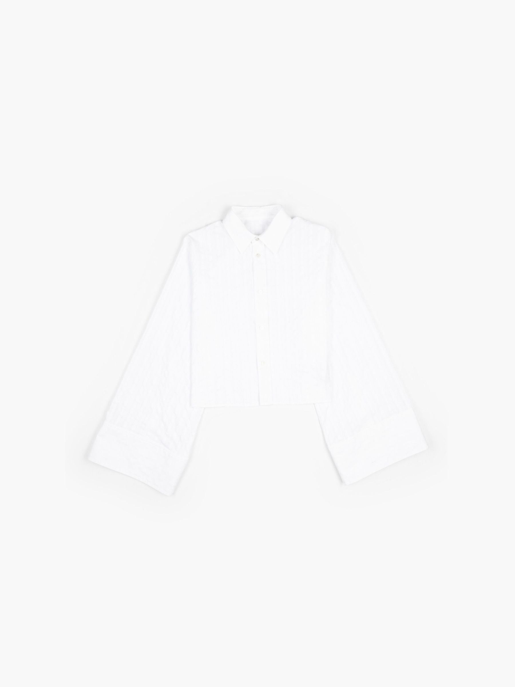MM6 Maison Margiela Folded Short Sleeve Blouse White