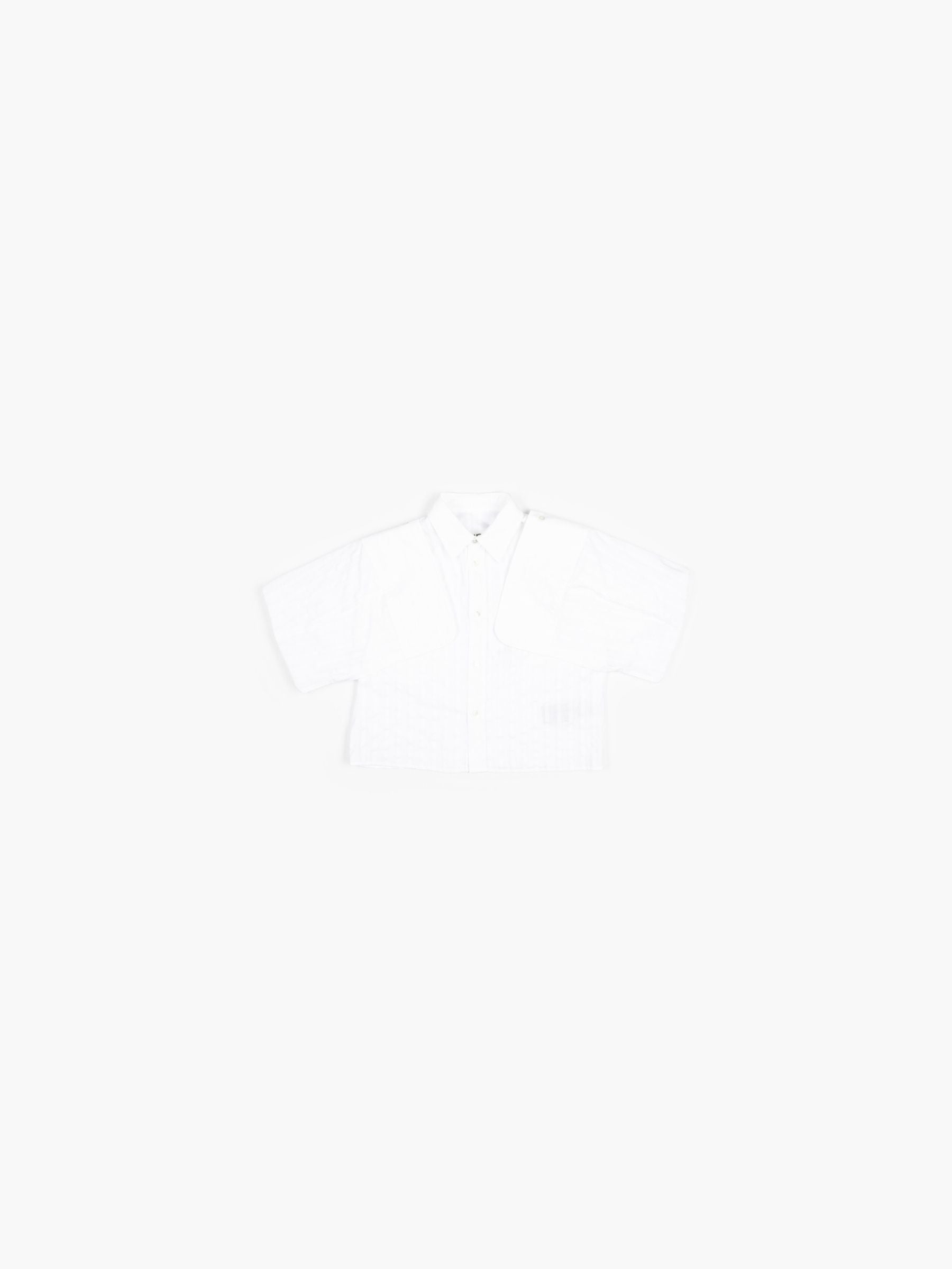 MM6 Maison Margiela Folded Short Sleeve Blouse White
