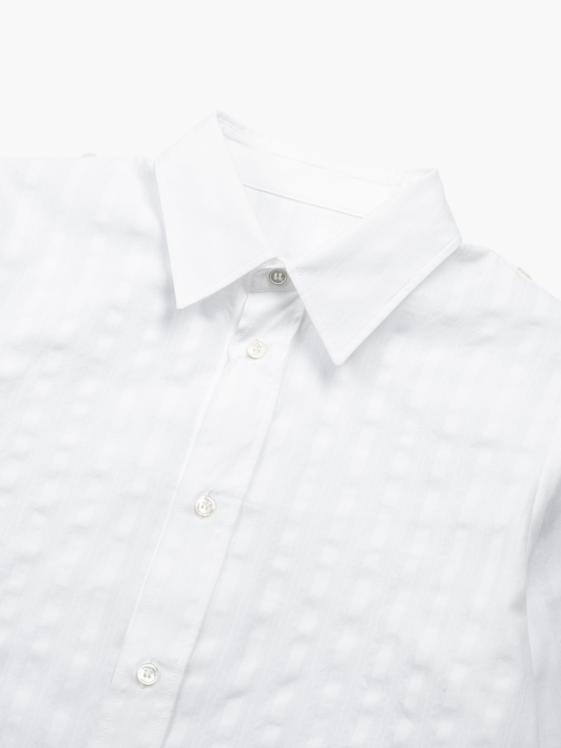 MM6 Maison Margiela Folded Short Sleeve Blouse White