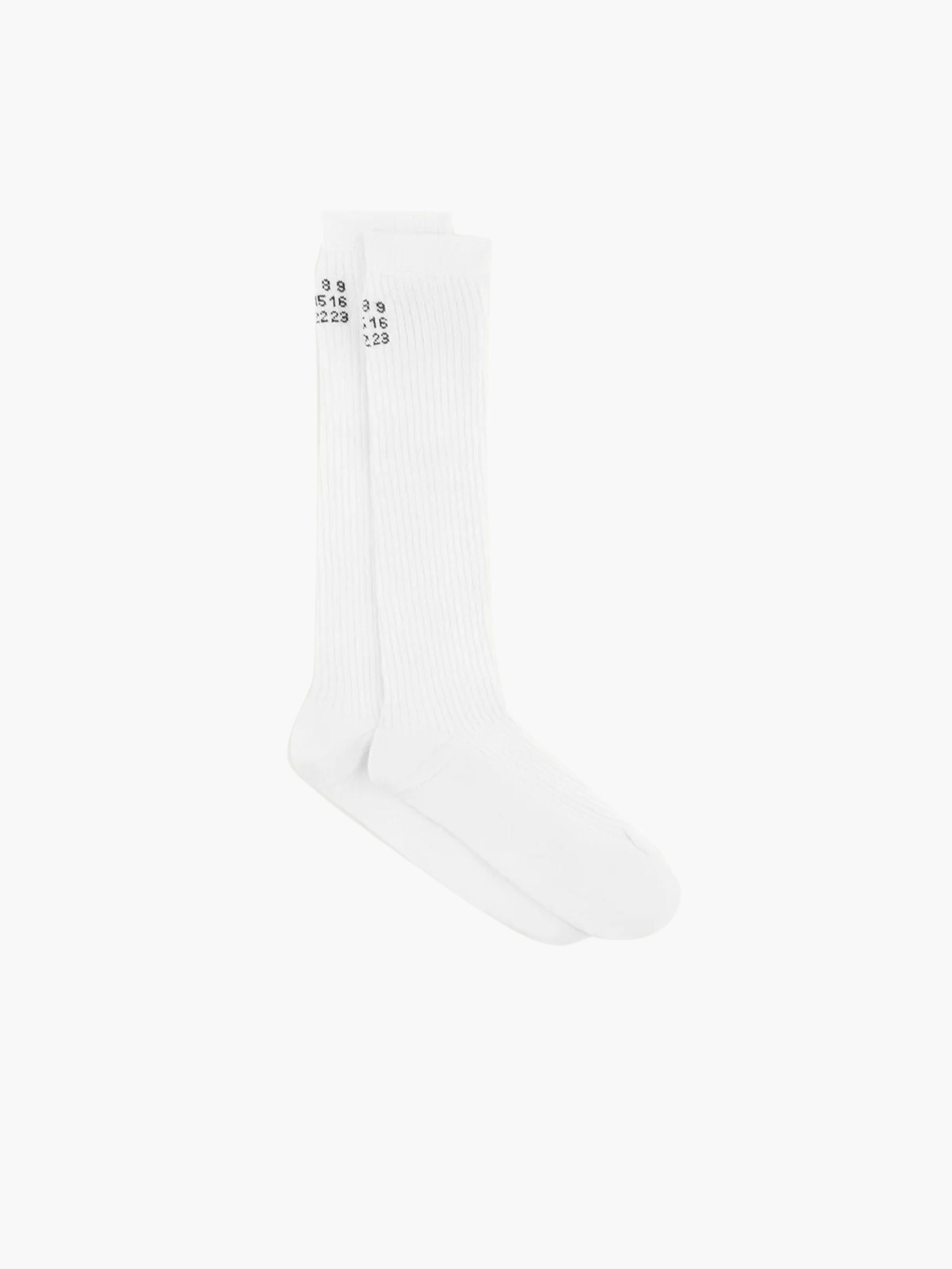 MM6 Maison Margiela Logo Socks White