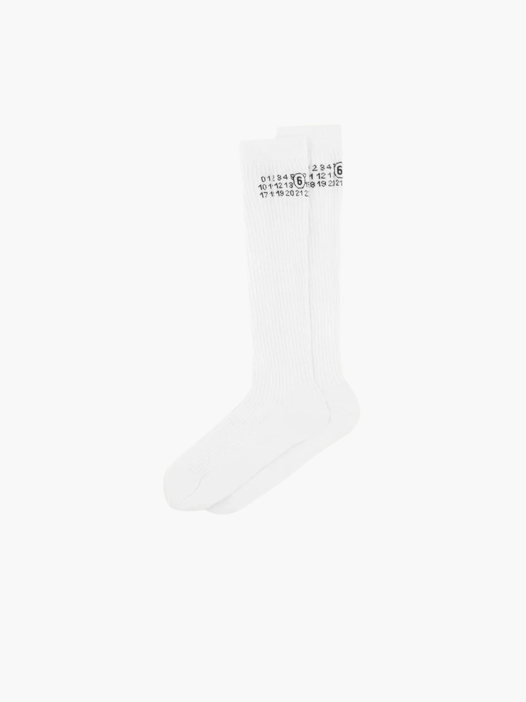 MM6 Maison Margiela Logo Socks White