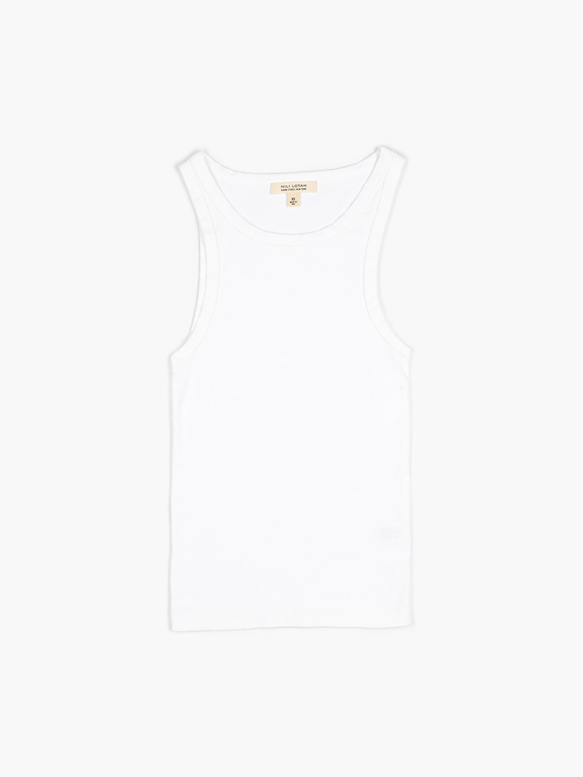 Nili Lotan Jennifer Rib Tank Top White