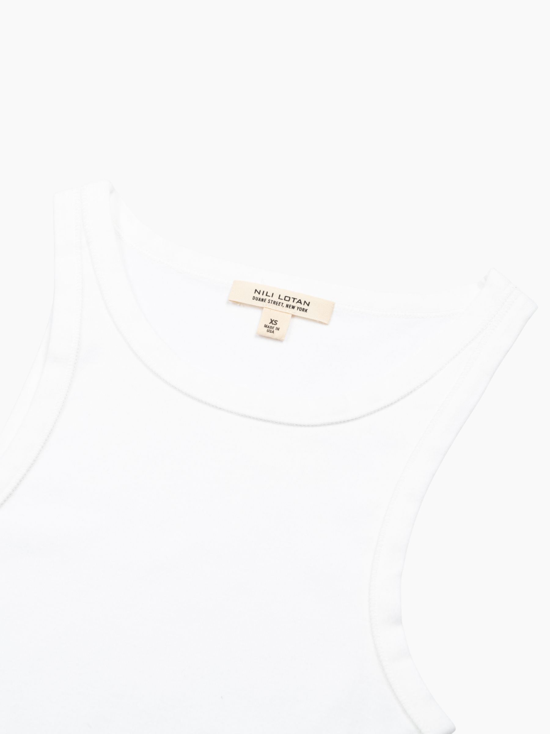 Nili Lotan Jennifer Rib Tank Top White