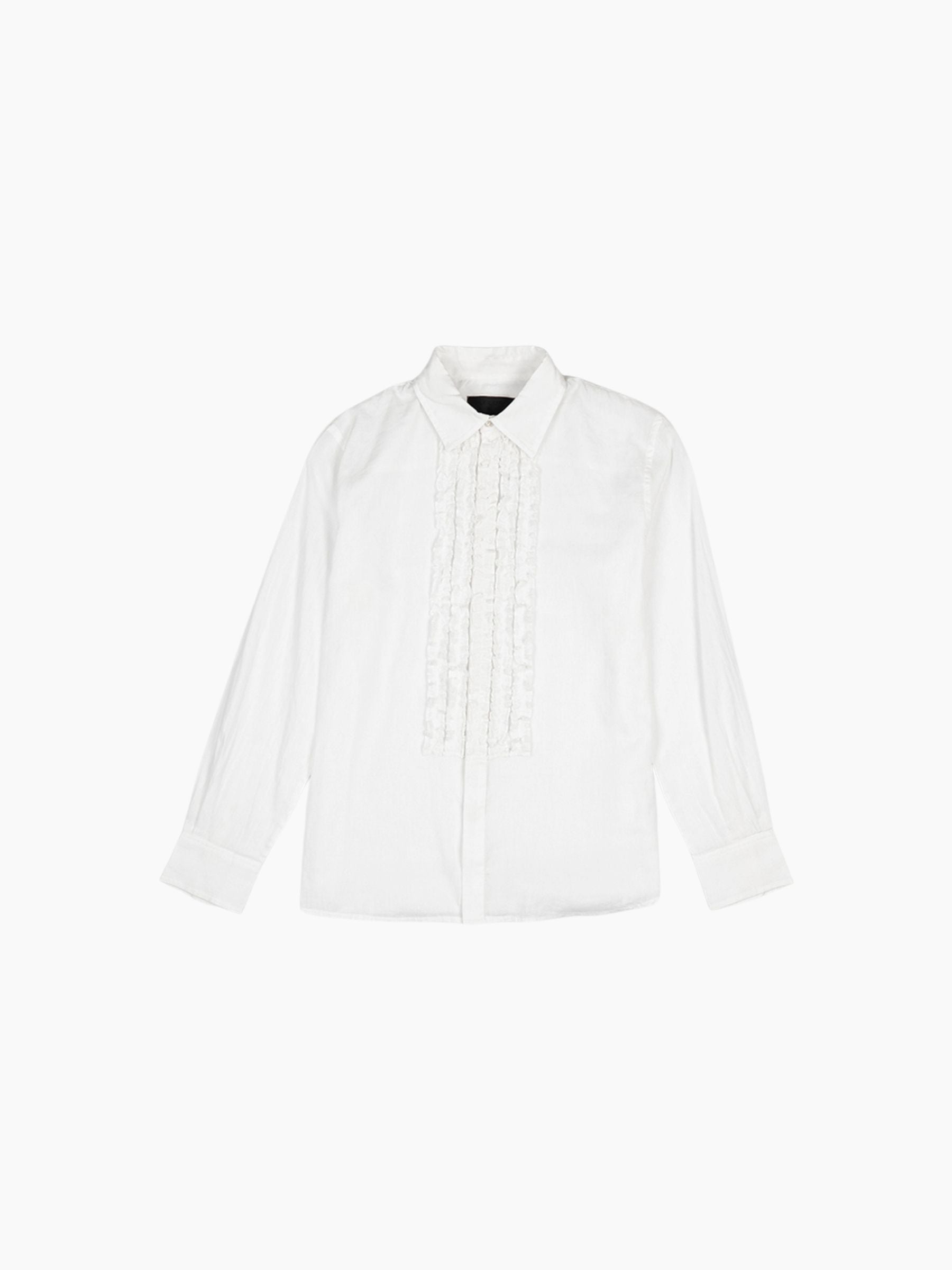 Nili Lotan Nathael Ruffle Shirt Ivory