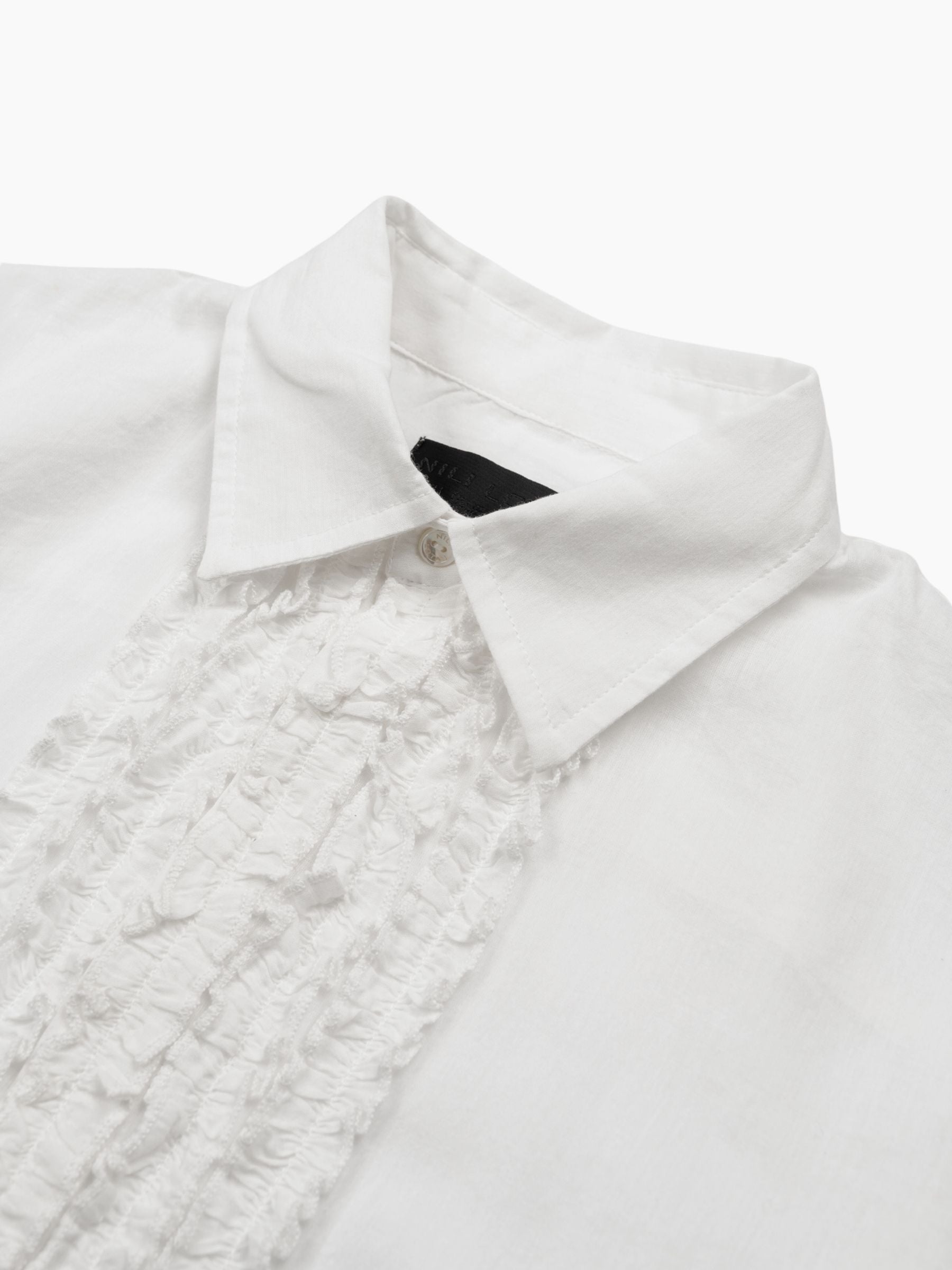 Nili Lotan Nathael Ruffle Shirt Ivory