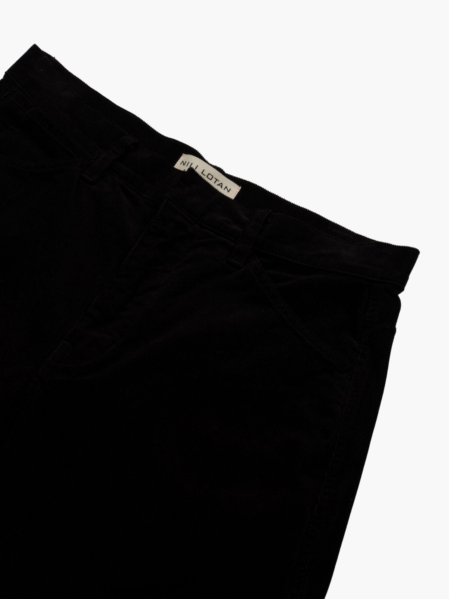 Nili Lotan Tribeca Pant Corduroy Jet Black