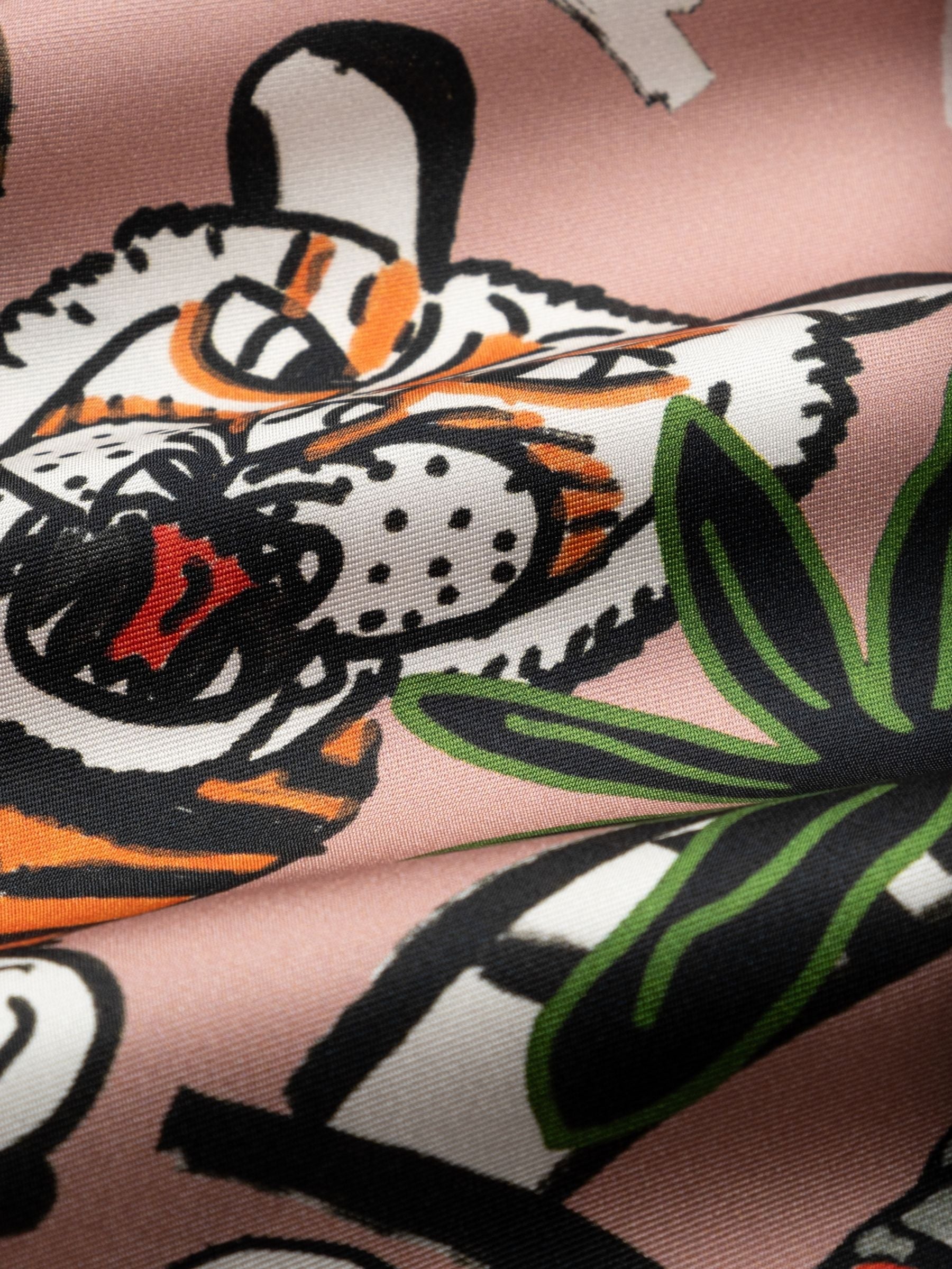 Odeeh Cats Tigers Silk Pants Blush