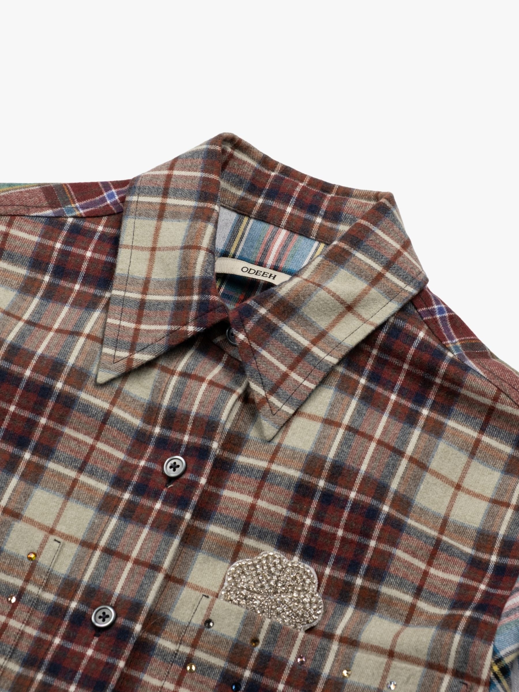 Odeeh Fancy Clan Checks Blouse Multi