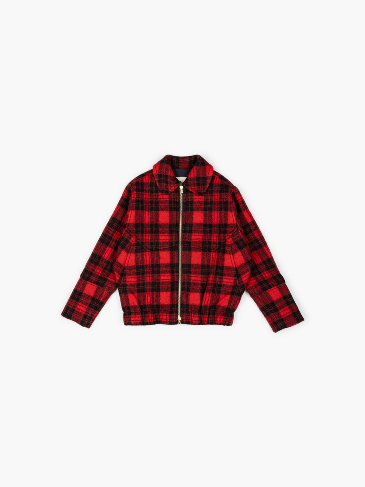Odeeh Felted Tartan Jacket Paprika