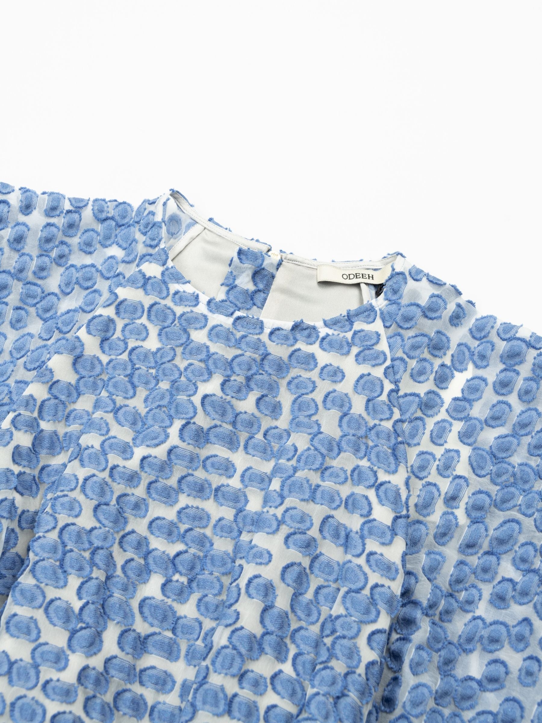 Odeeh Fil Coupe Dots Dress Delft Blue