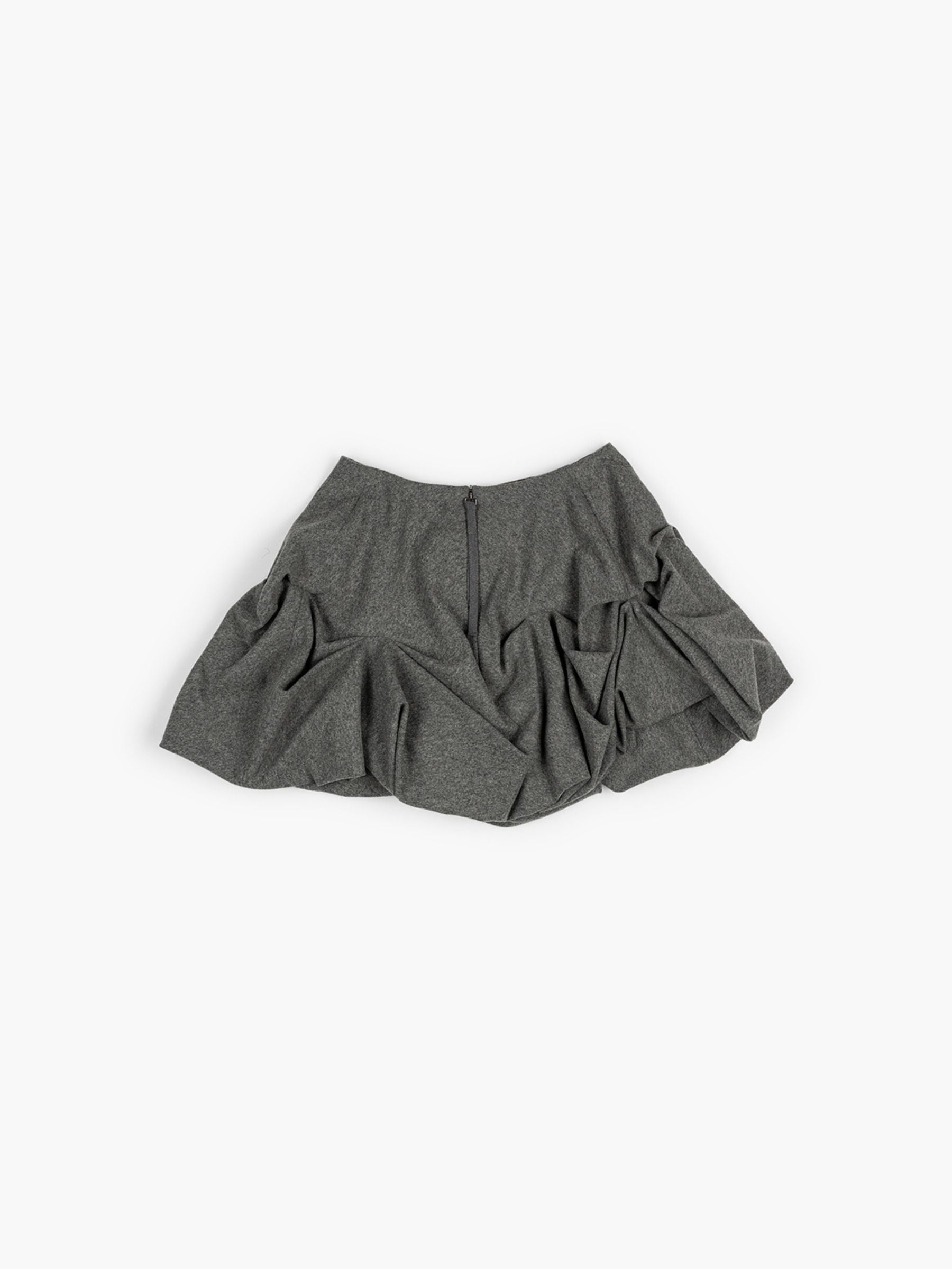 Odeeh Flanella Jersey Ruffle Skirt Light Flannel