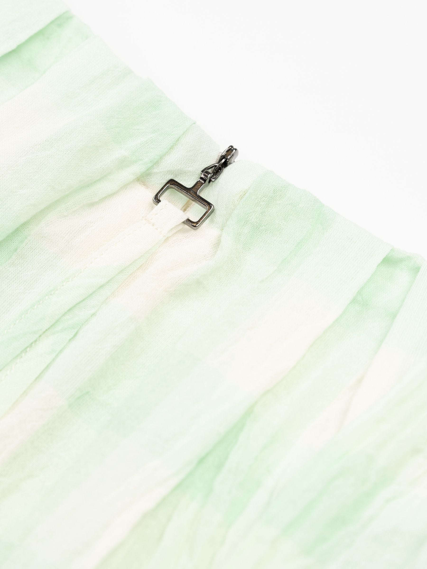 Odeeh Gauze Vichy Skirt Glass Green