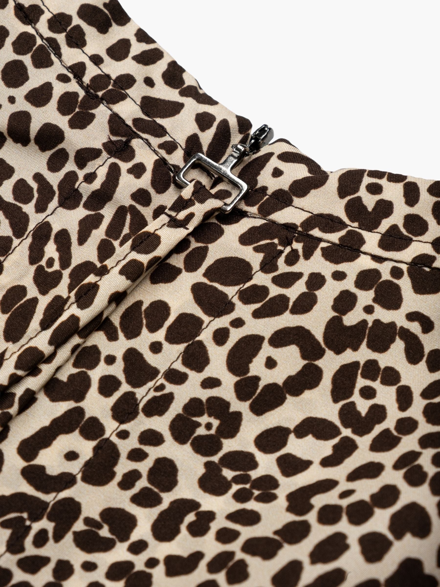 Odeeh Habotai Silk Leo Dress Cafe Noir