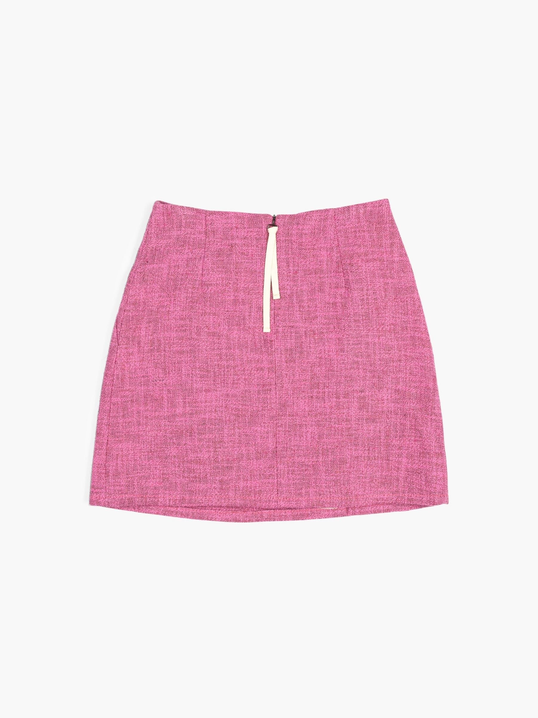 Odeeh Hemp Tweed Skirt Azalea
