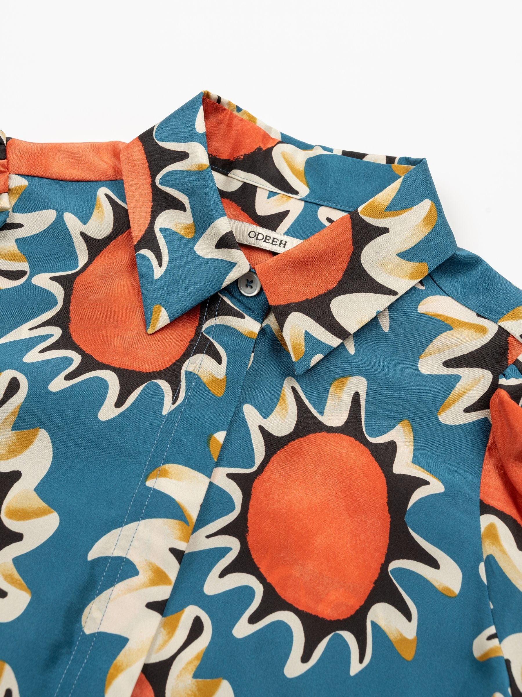 Odeeh Pop Flowers Blouse Ocean
