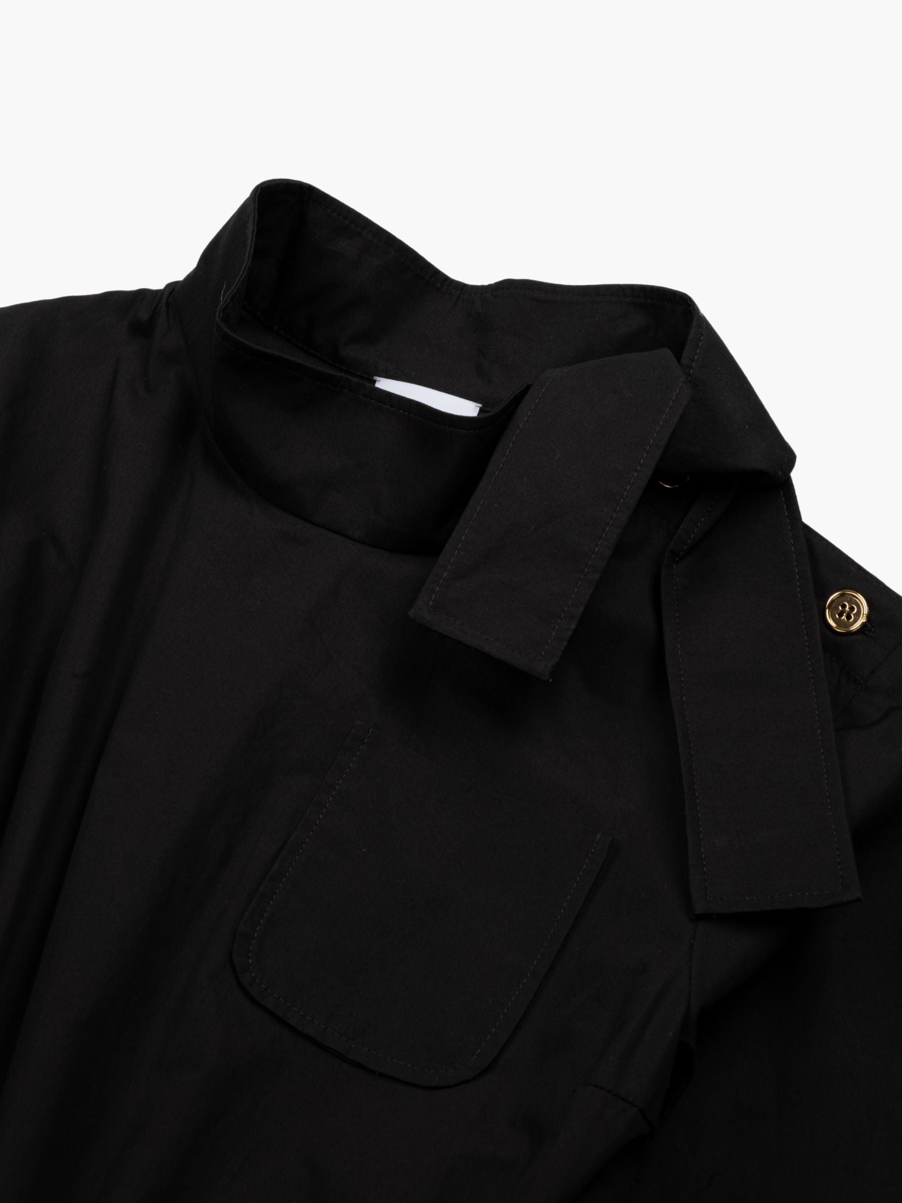 Patou Long Sleeves Bloomer Mini Dress Black