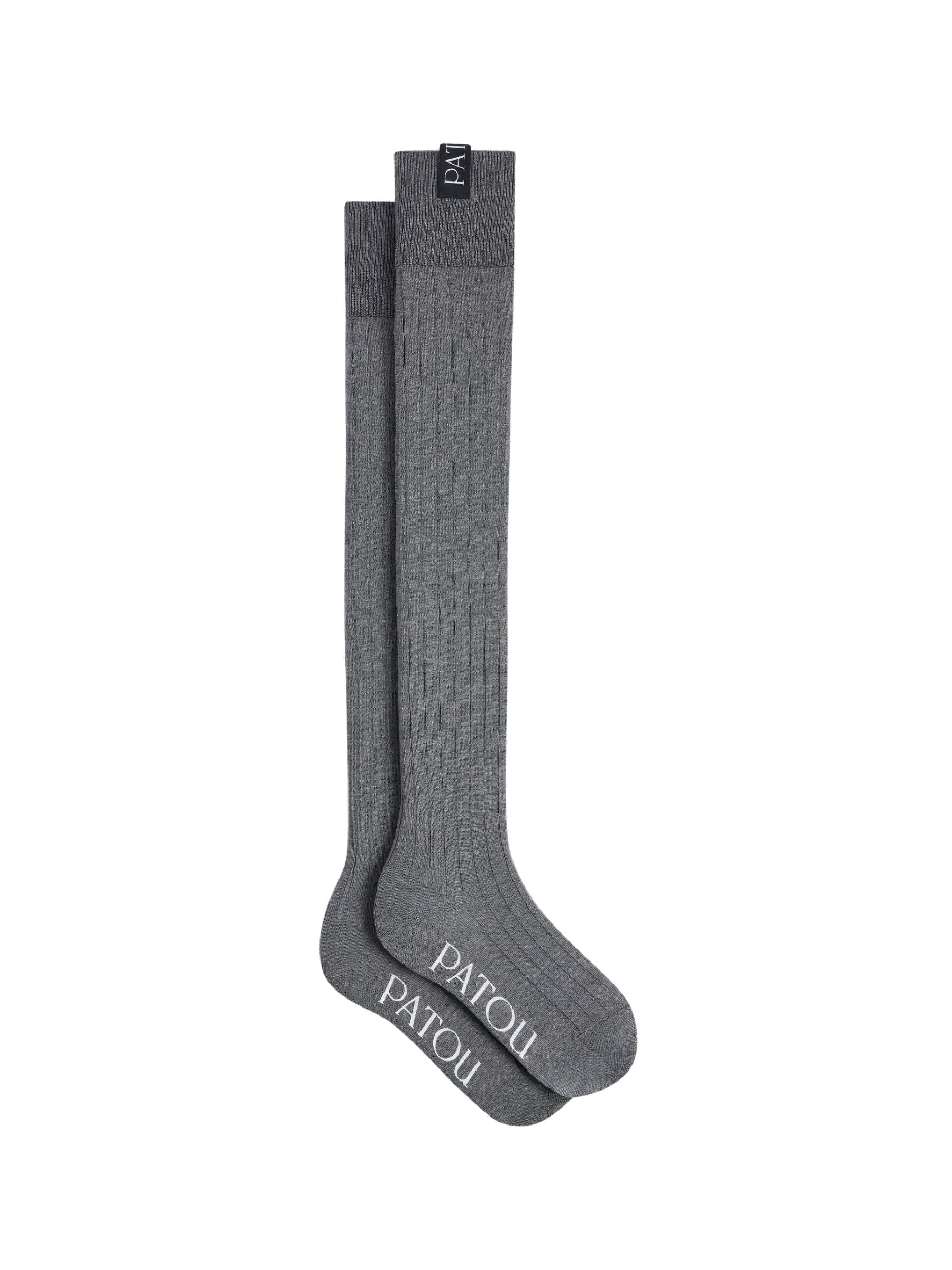 Patou Over the Knee Socks Winter Slate