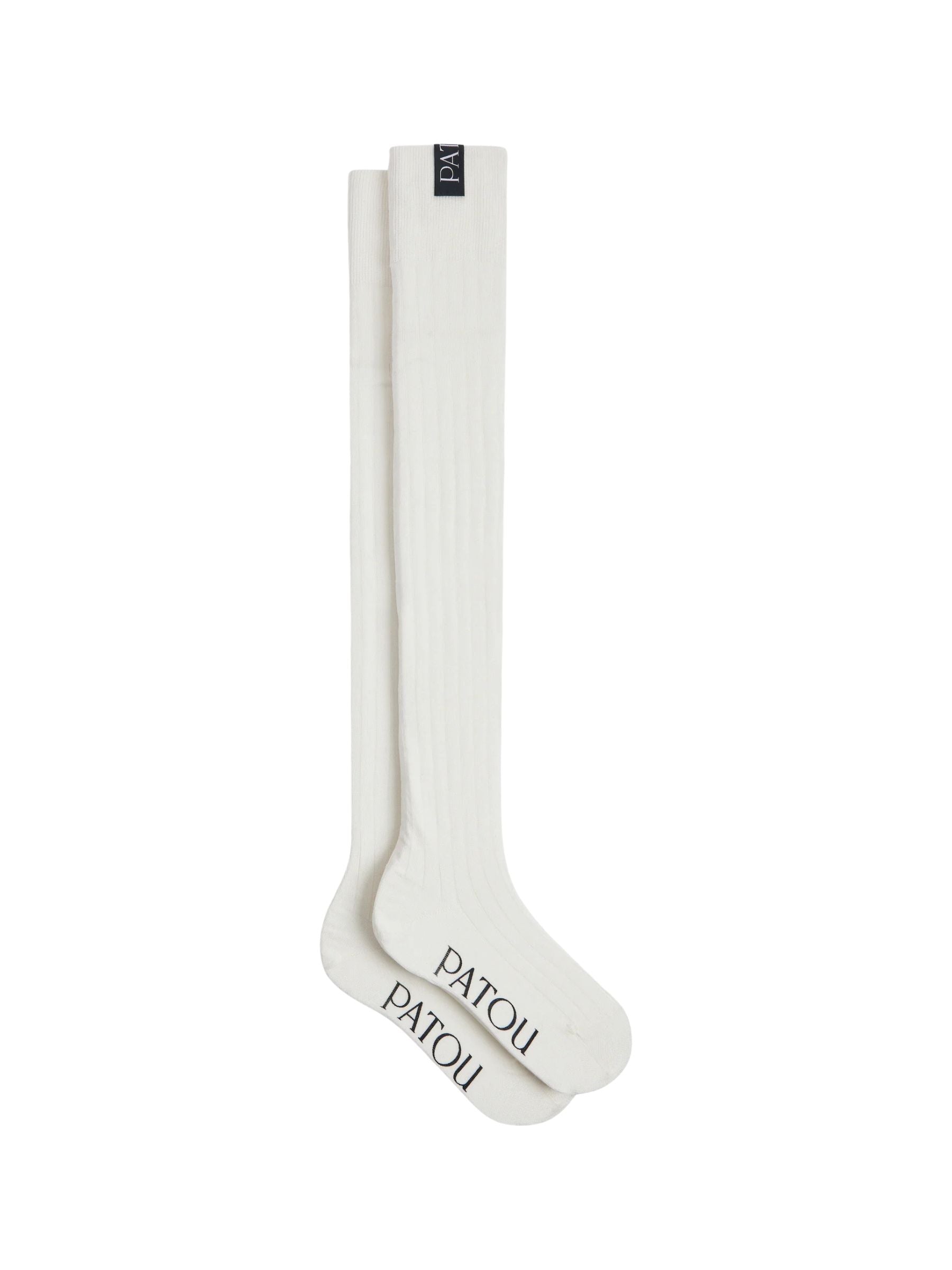 Patou Over the Knee Socks White