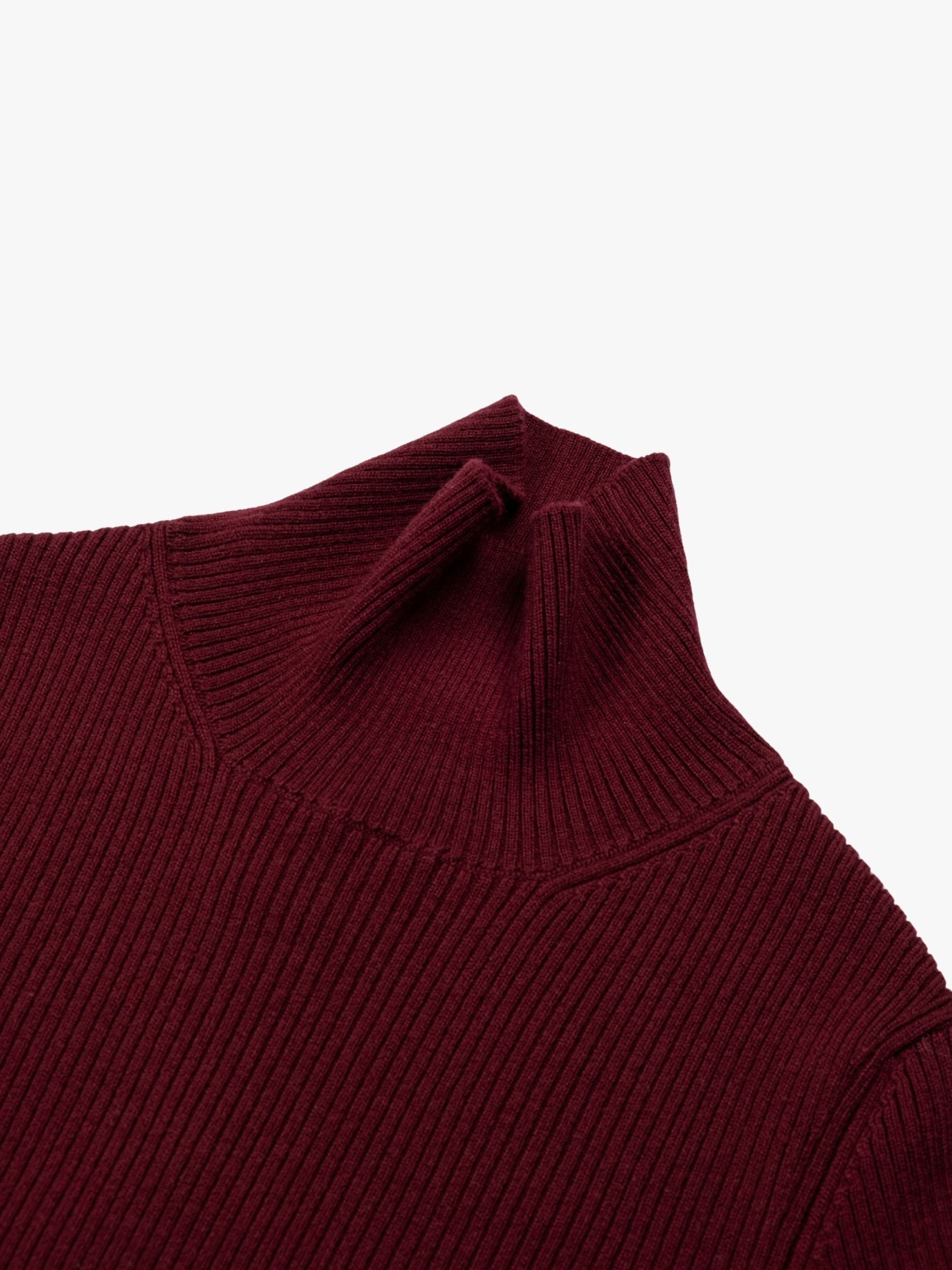 Patou Rib Turtle Neck Jumper Syrah