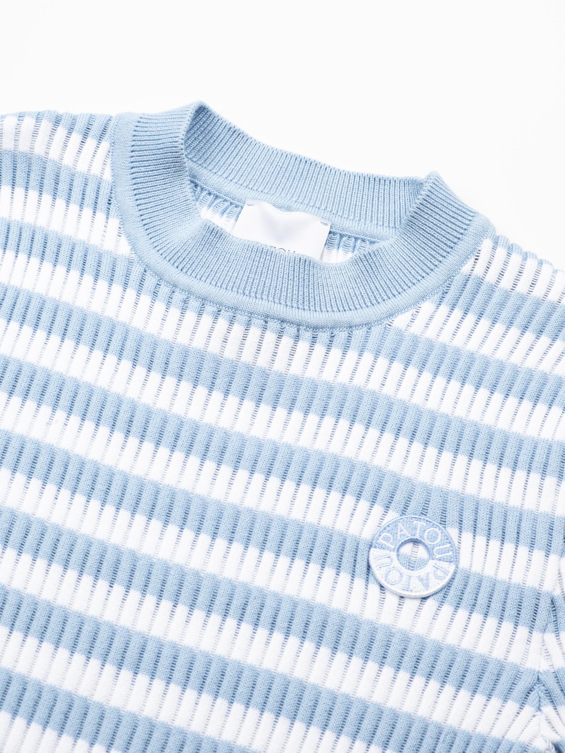 Patou Striped Rib Jumper Riviera Blue Stripes