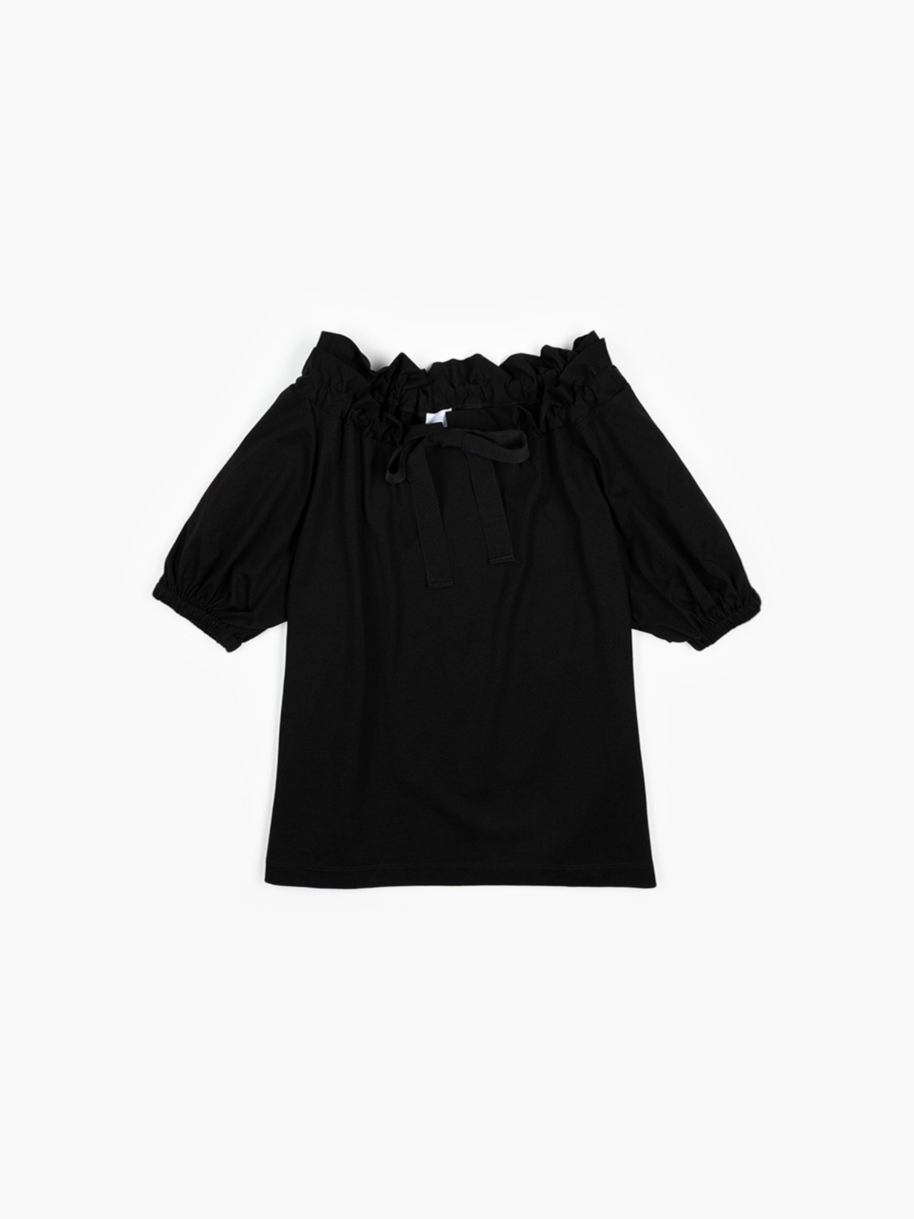 Patou Volume Jersey Top Black