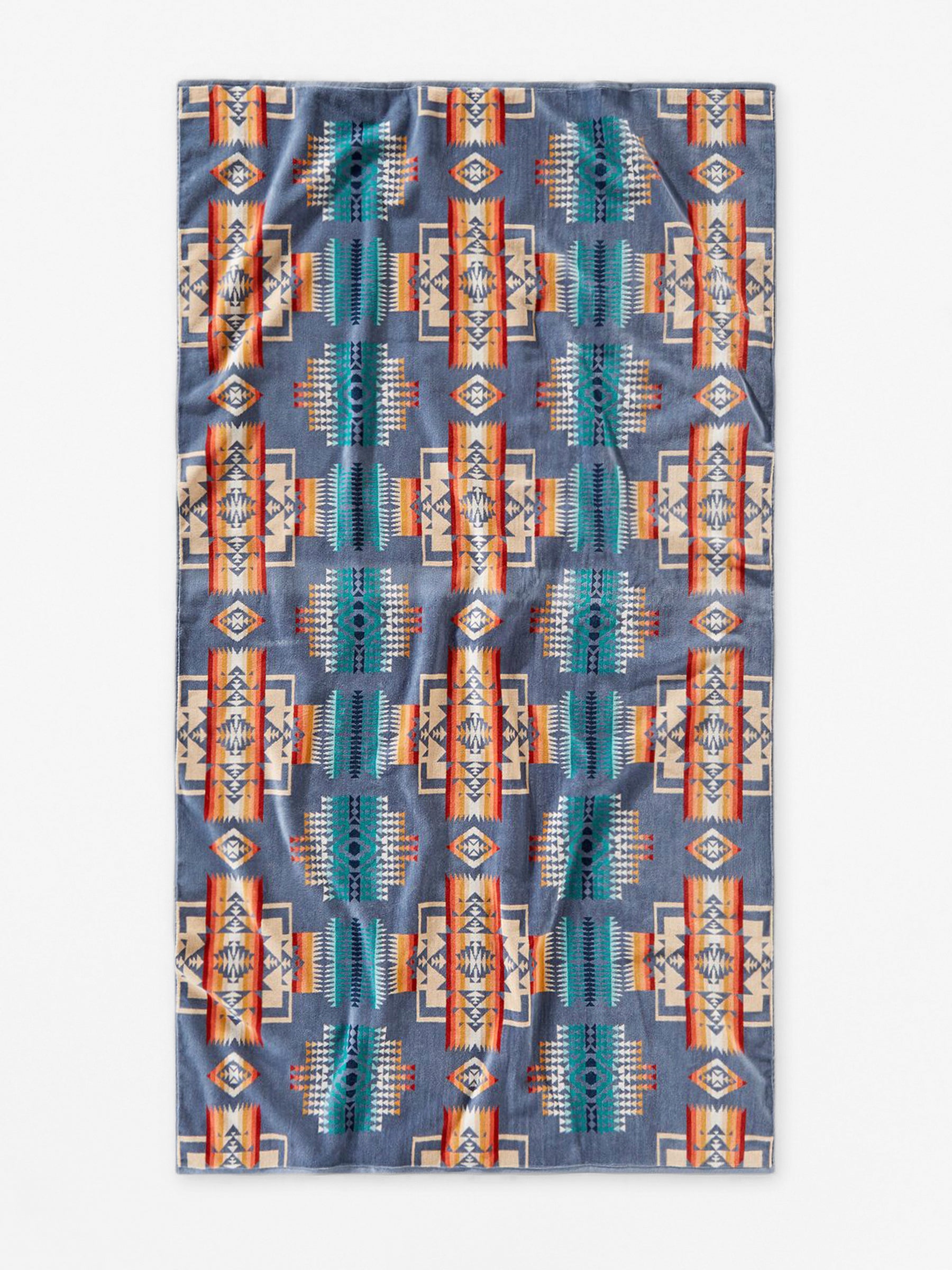 Pendleton Oversized Jacquard Towel Slate Blue