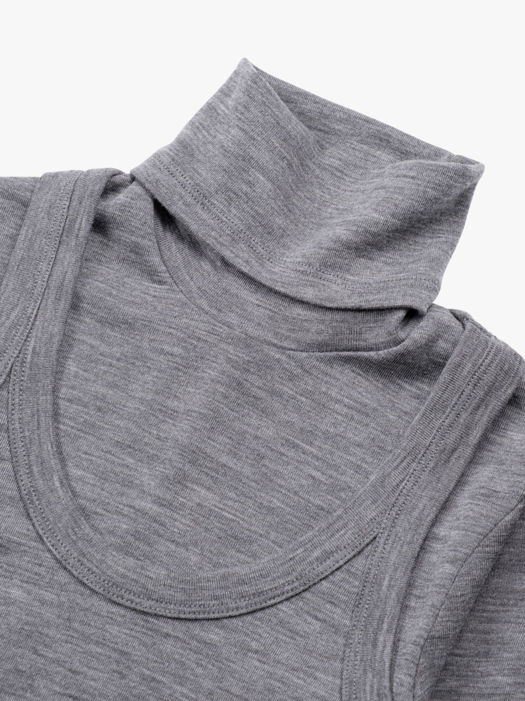 Rohe Double Layer Merino Jersey Longsleeve Top Mid Grey