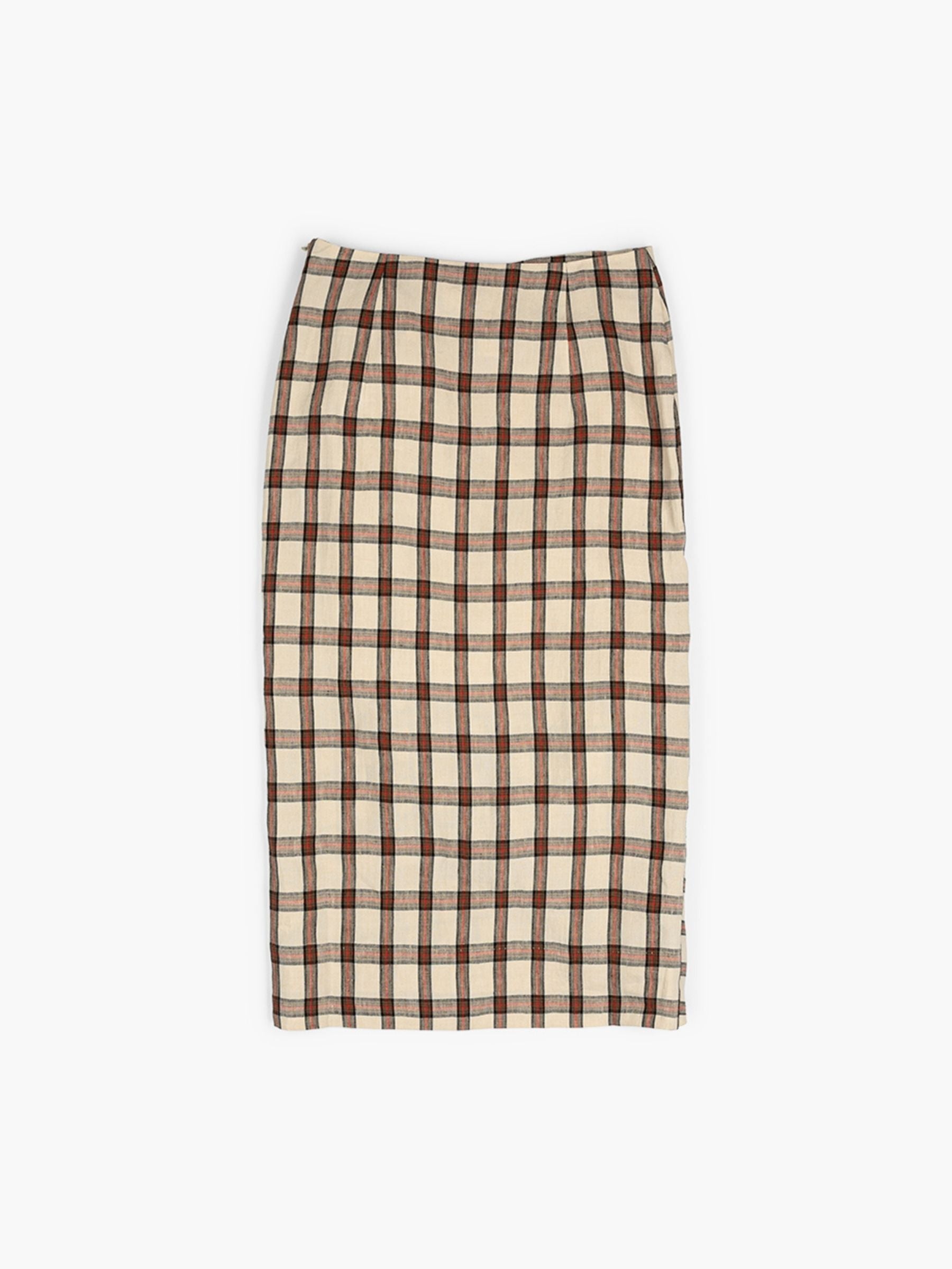 Rohe Draped Check Skirt Red Table Check