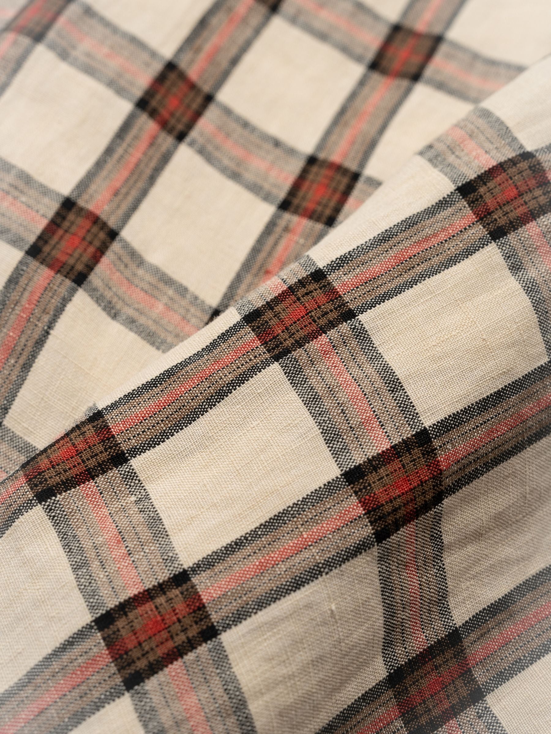Rohe Draped Check Skirt Red Table Check