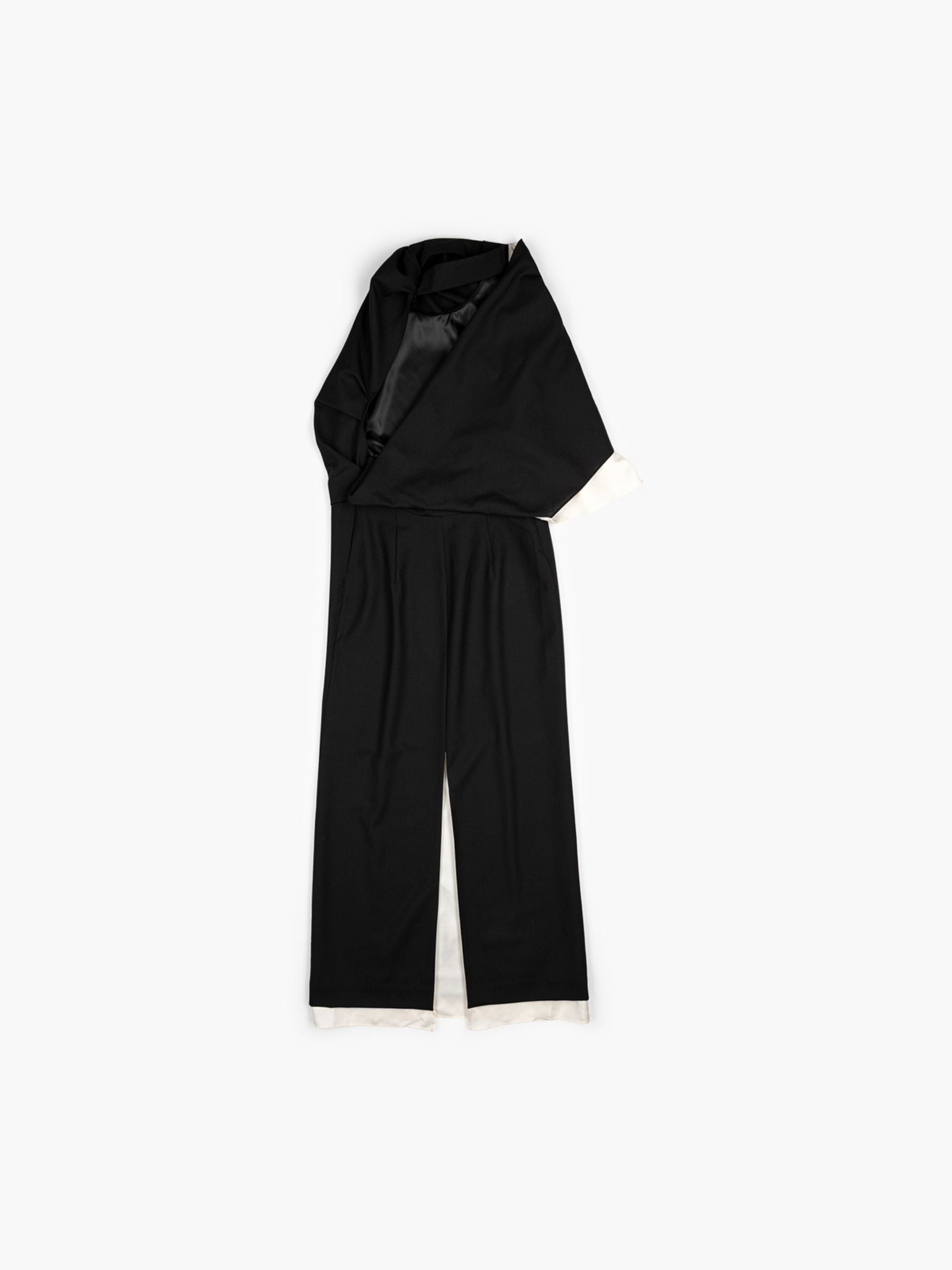 Rohe Draped One-Shoulder Dress Black
