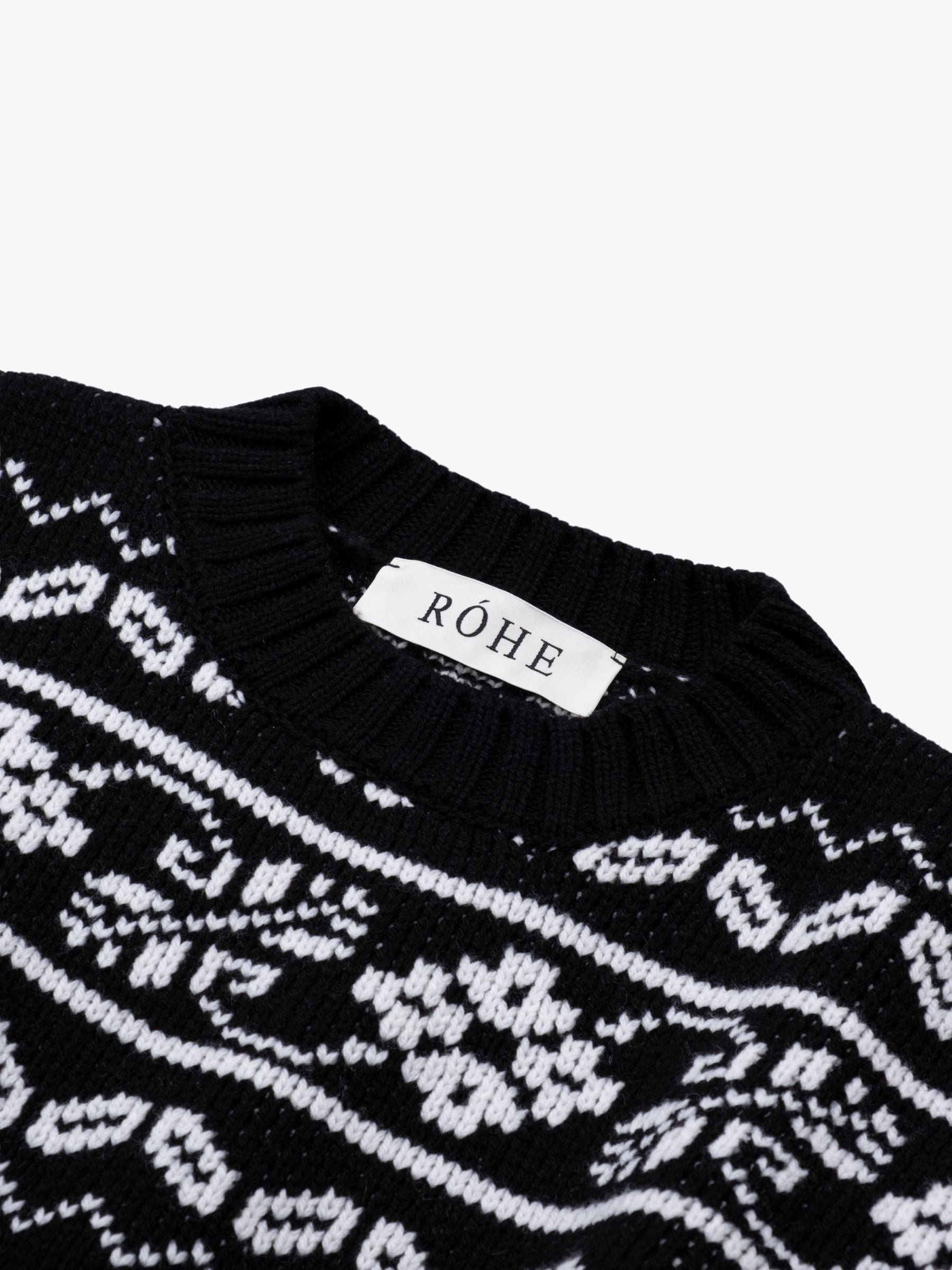 Rohe Fair-isle Knitted Jumper Black