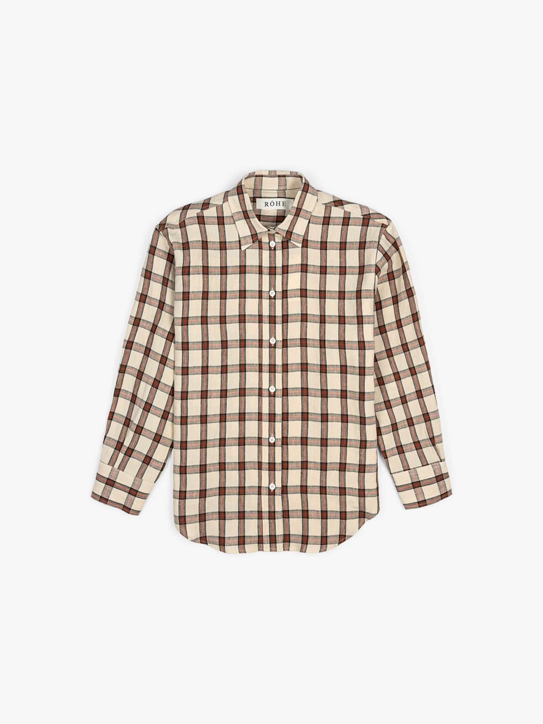 Rohe Oversized Check Shirt Red Table Check