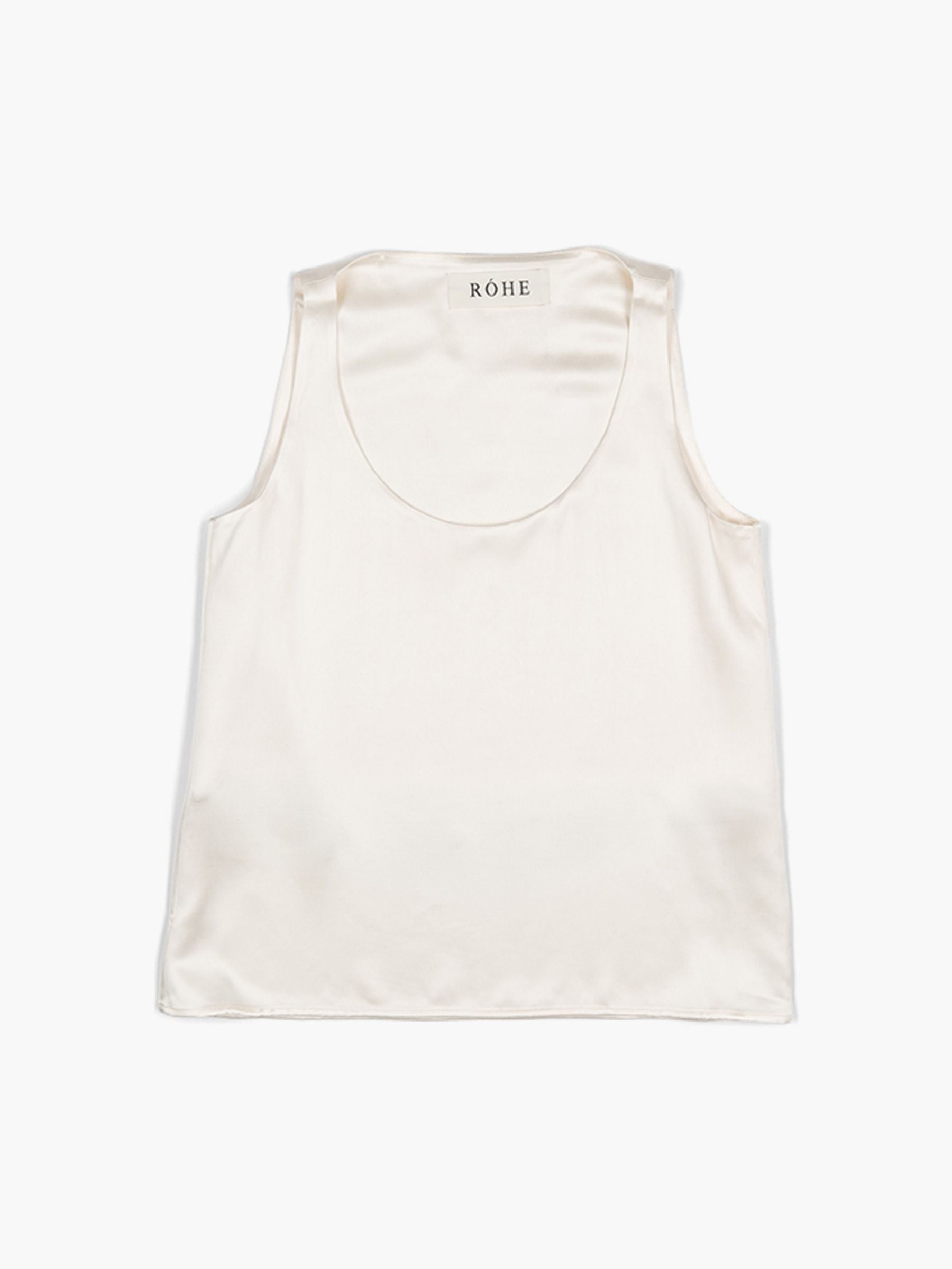 Rohe Satin Scoop-neck Top Ivory