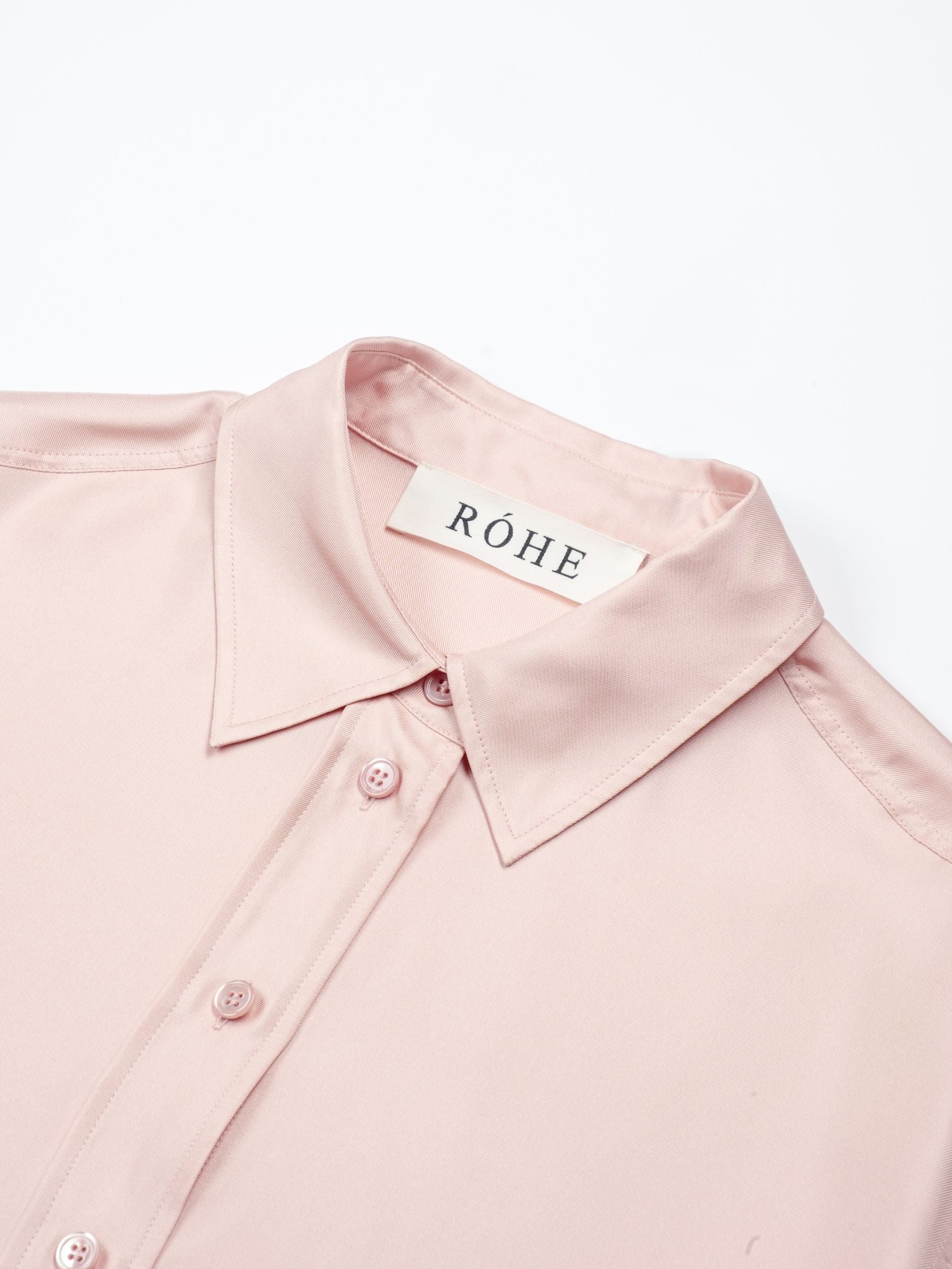 Rohe Shaped Silk Shirt Rose