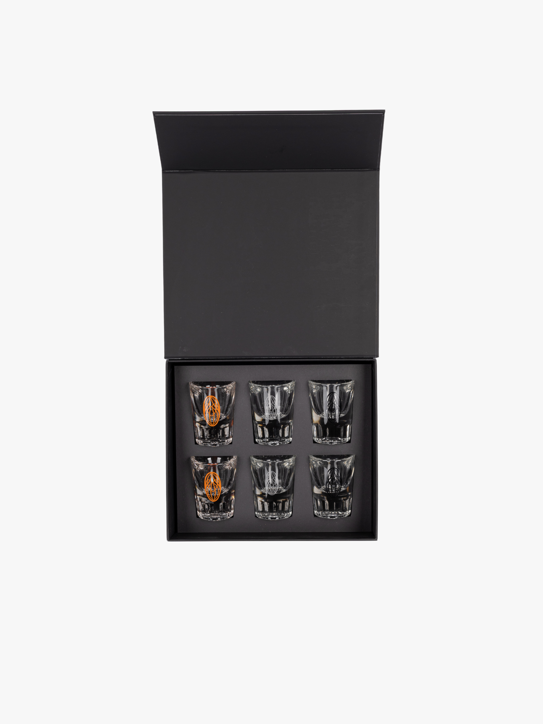 Roomers Box of 6 Shot Glasses Mixed Colors