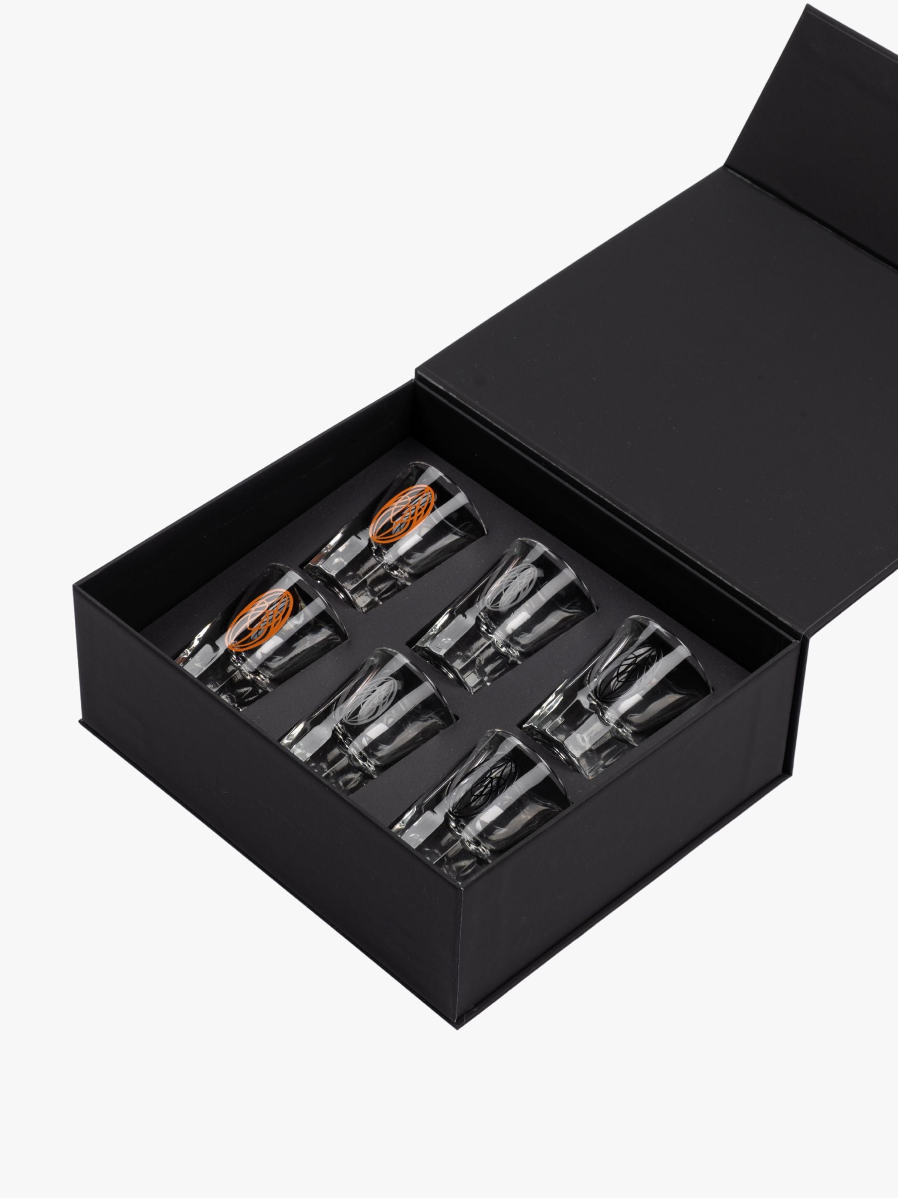 Roomers Box of 6 Shot Glasses Mixed Colors