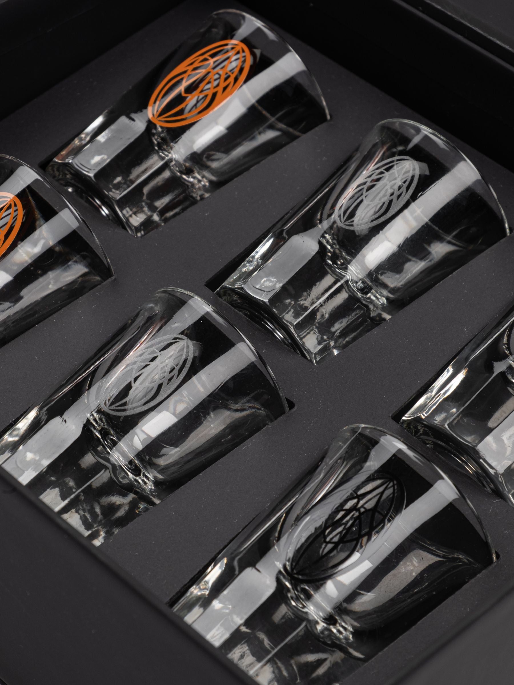 Roomers Box of 6 Shot Glasses Mixed Colors