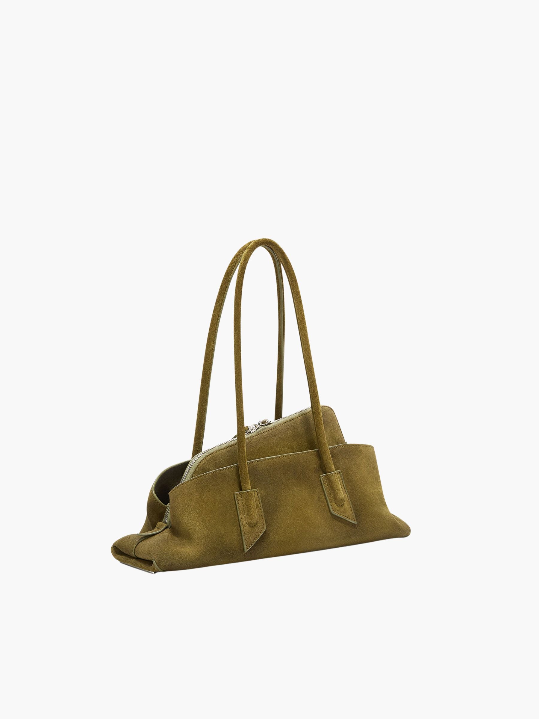 The Attico La Passeggiata Small Top Handle Bag Khaki