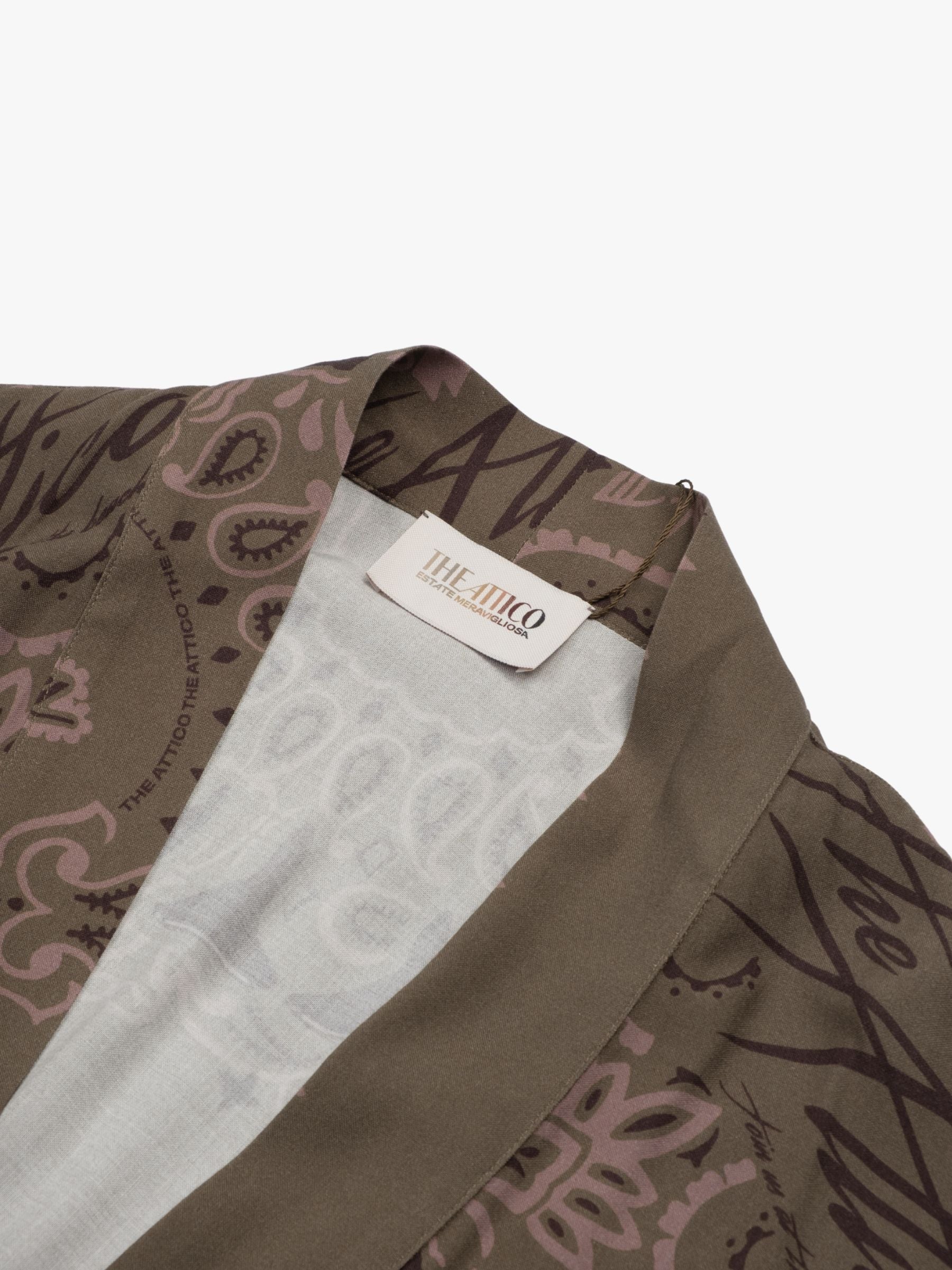 The Attico Kaftan Bandana Military Green