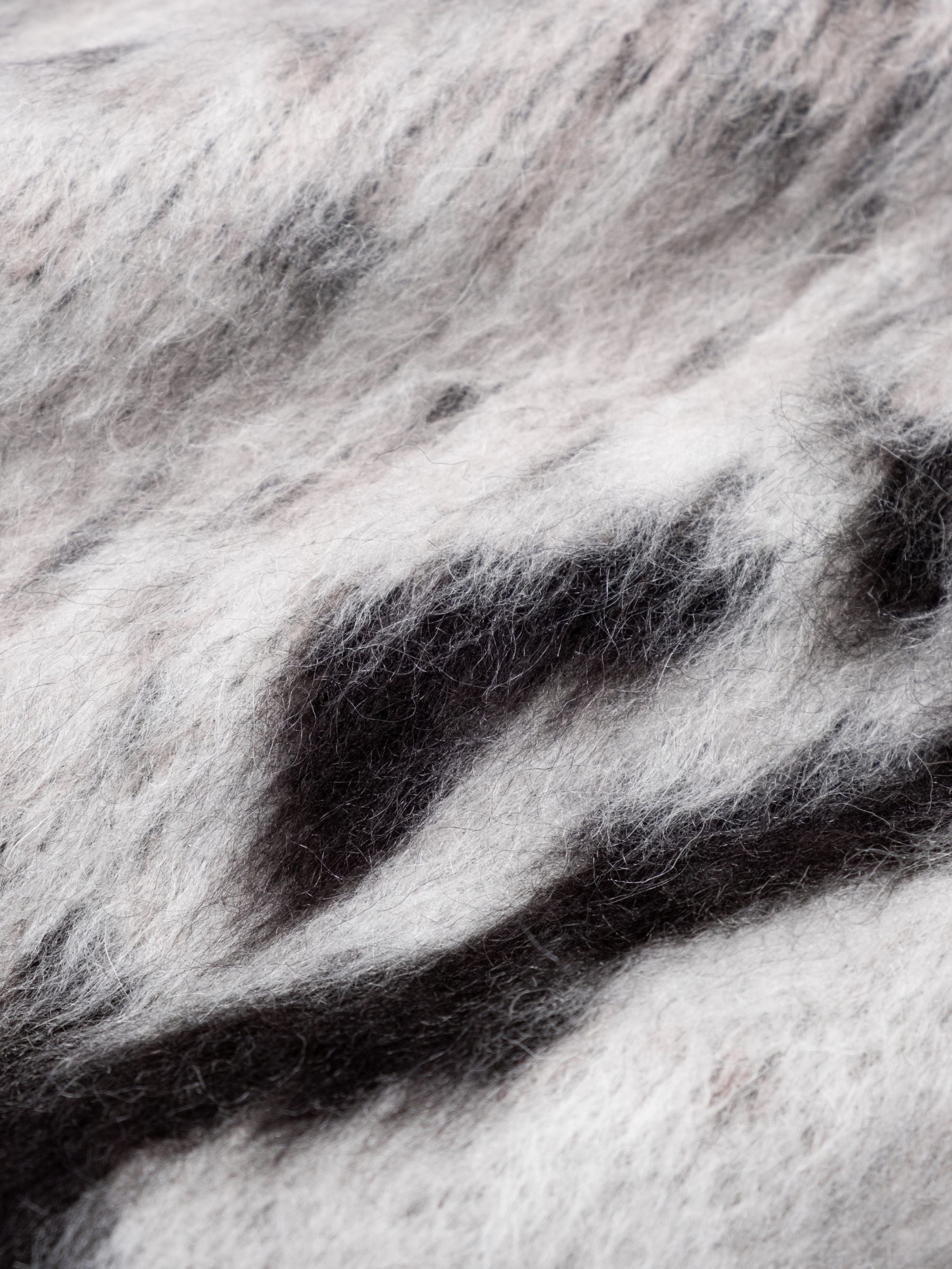 The Attico Brushed Python Wool Pullover White Black