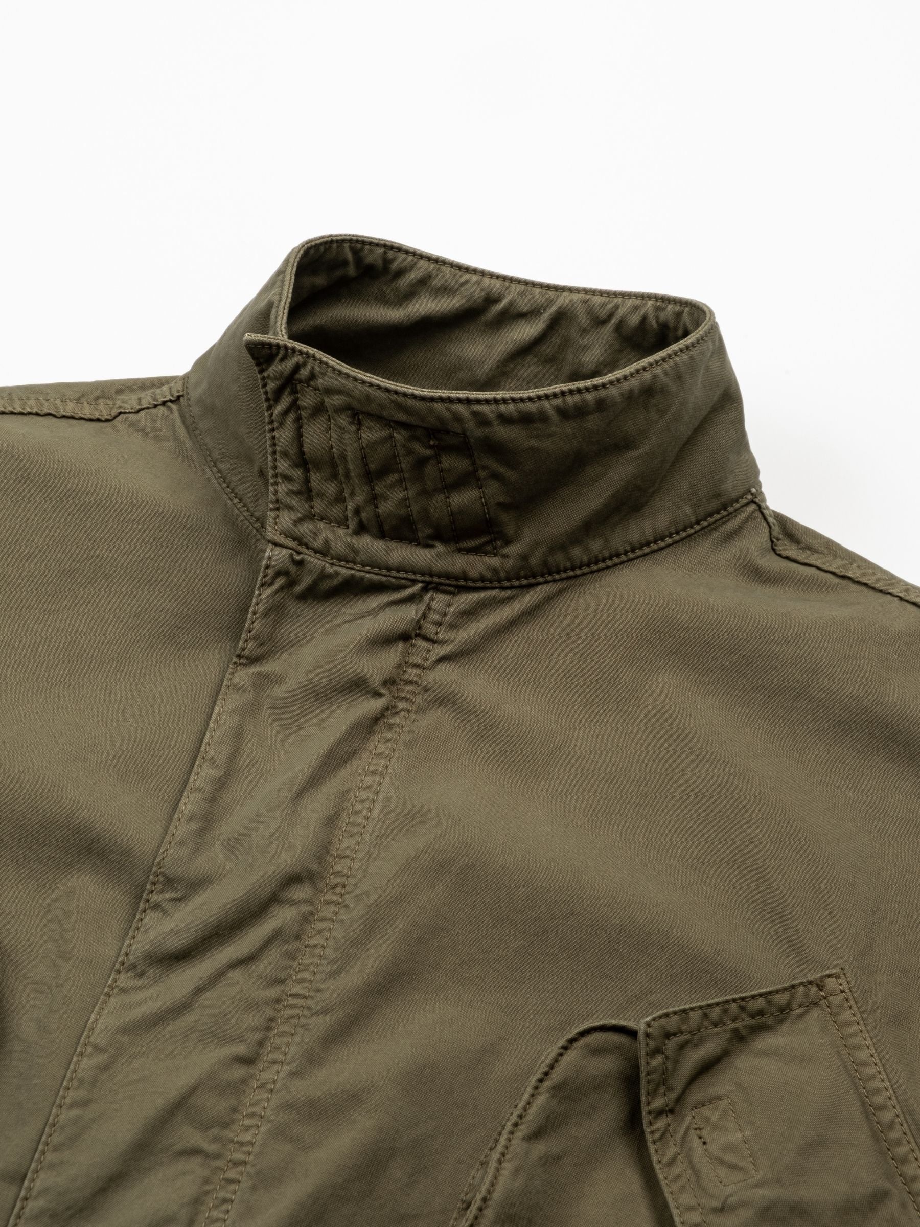 The Attico Overdyed Canvas Bomber Jacket Military Green