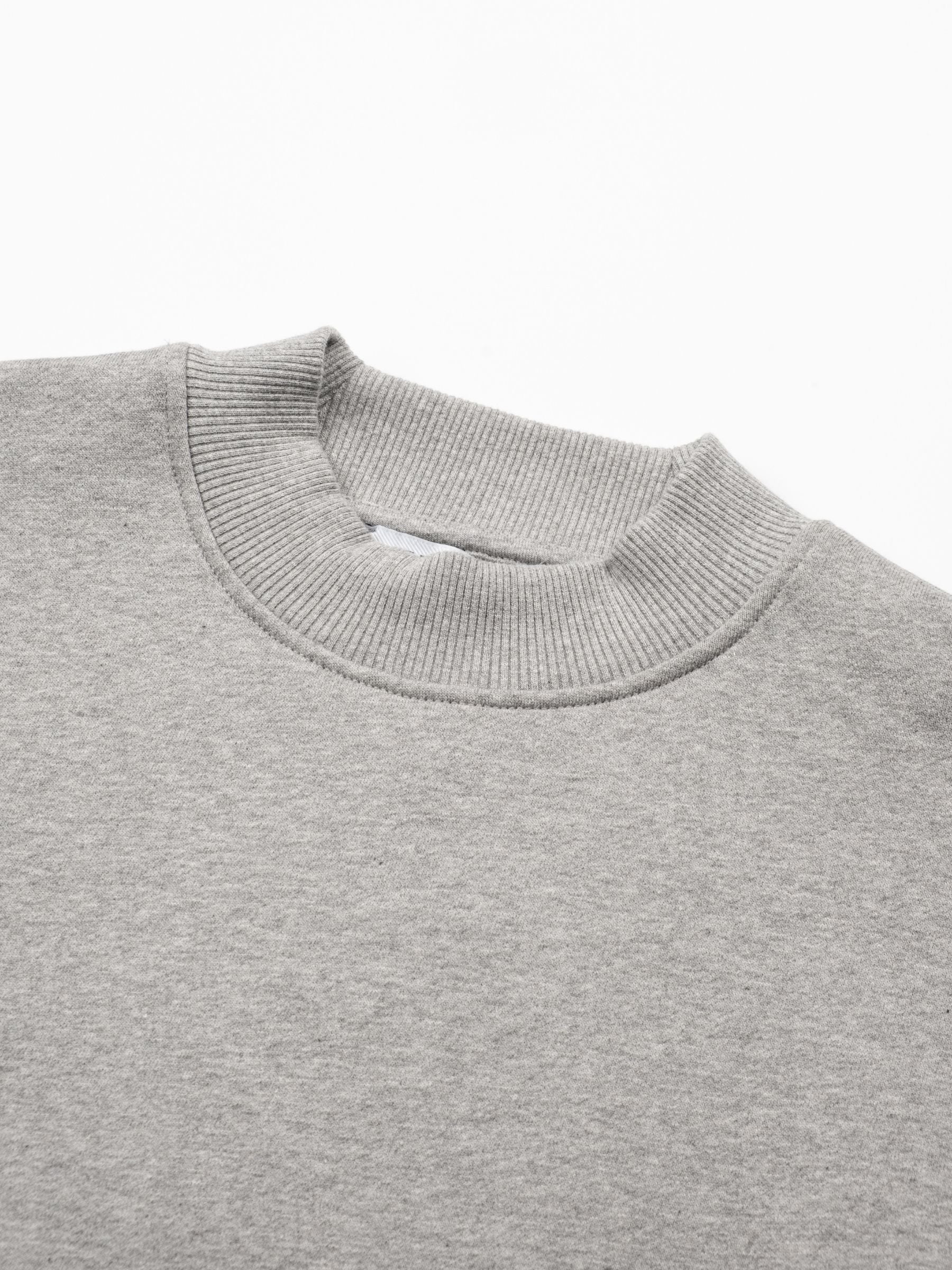 The Attico Waved Hem Sweatshirt Light Grey Melange