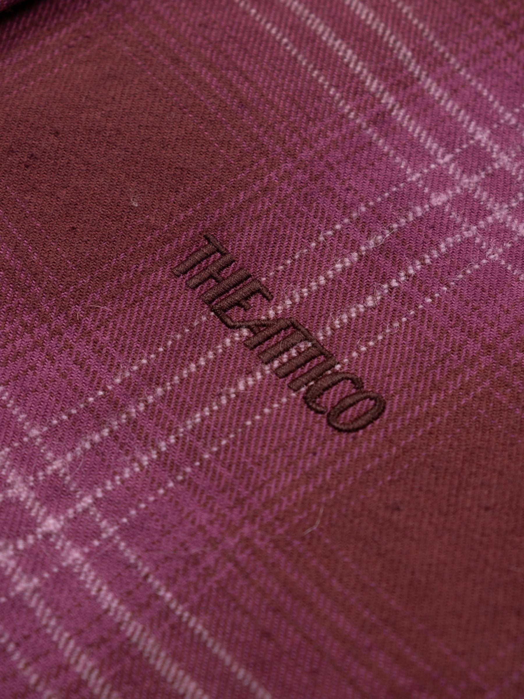 The Attico Wool Cotton Check Blouse Burgundy