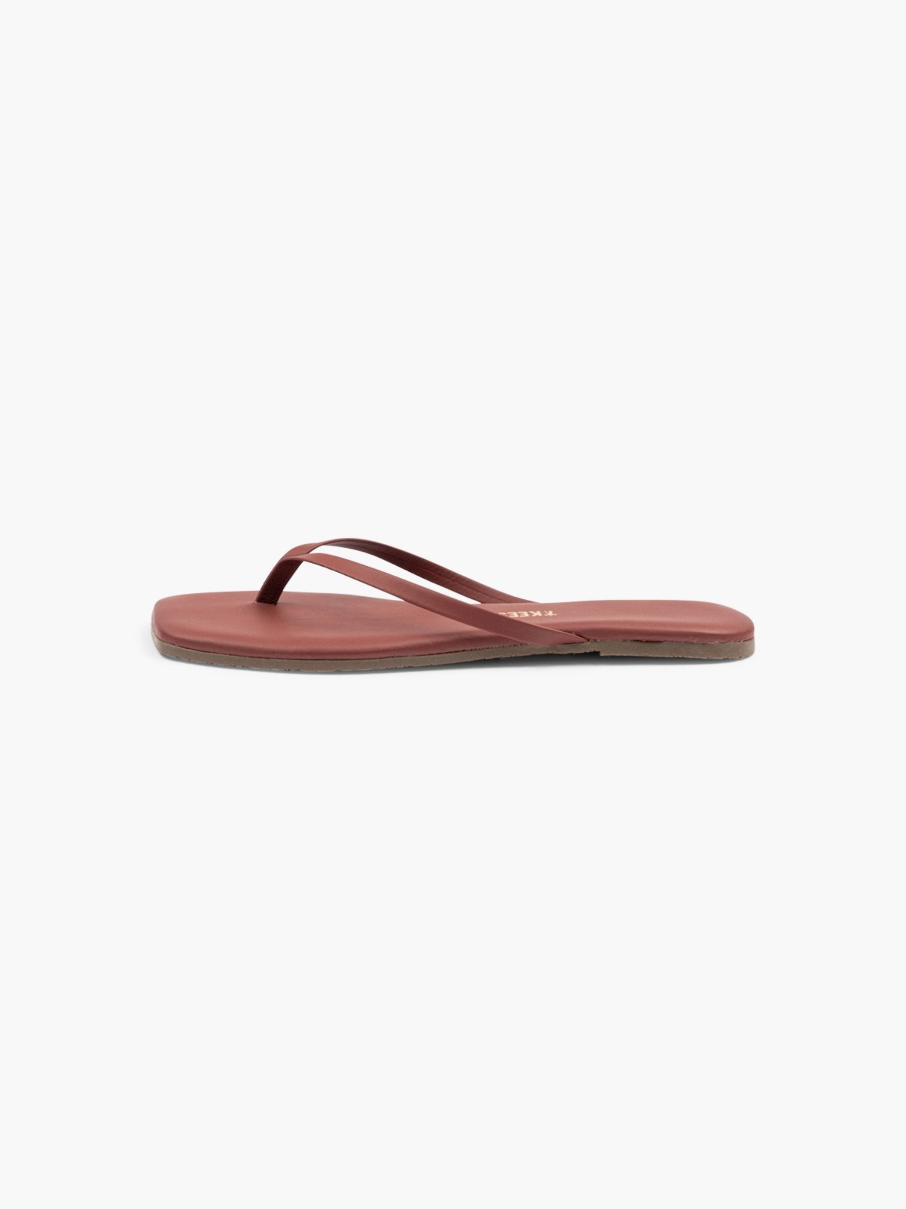 TKEES Square Toe Lily Sandals Burgundy