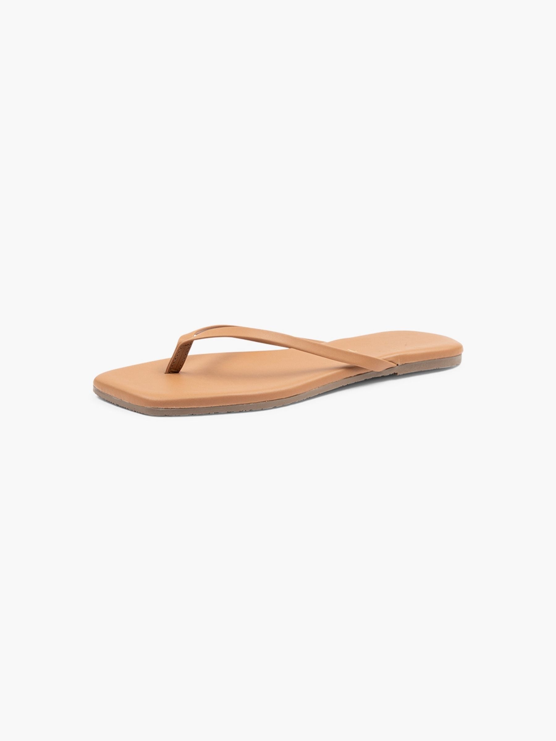 TKEES Square Toe Lily Sandals Au Naturale