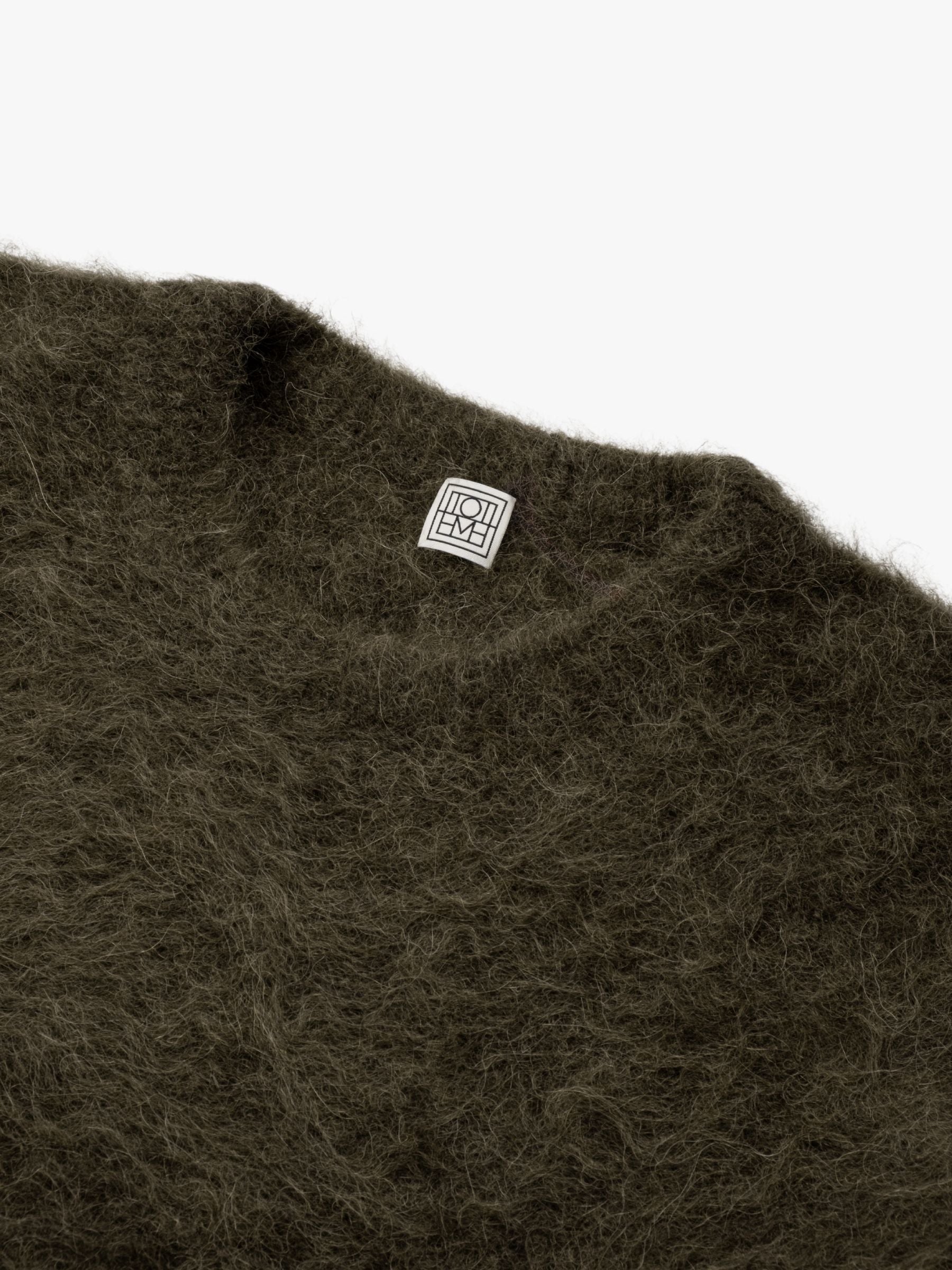 Toteme Boxy Alpaca Knit Pullover Pepper