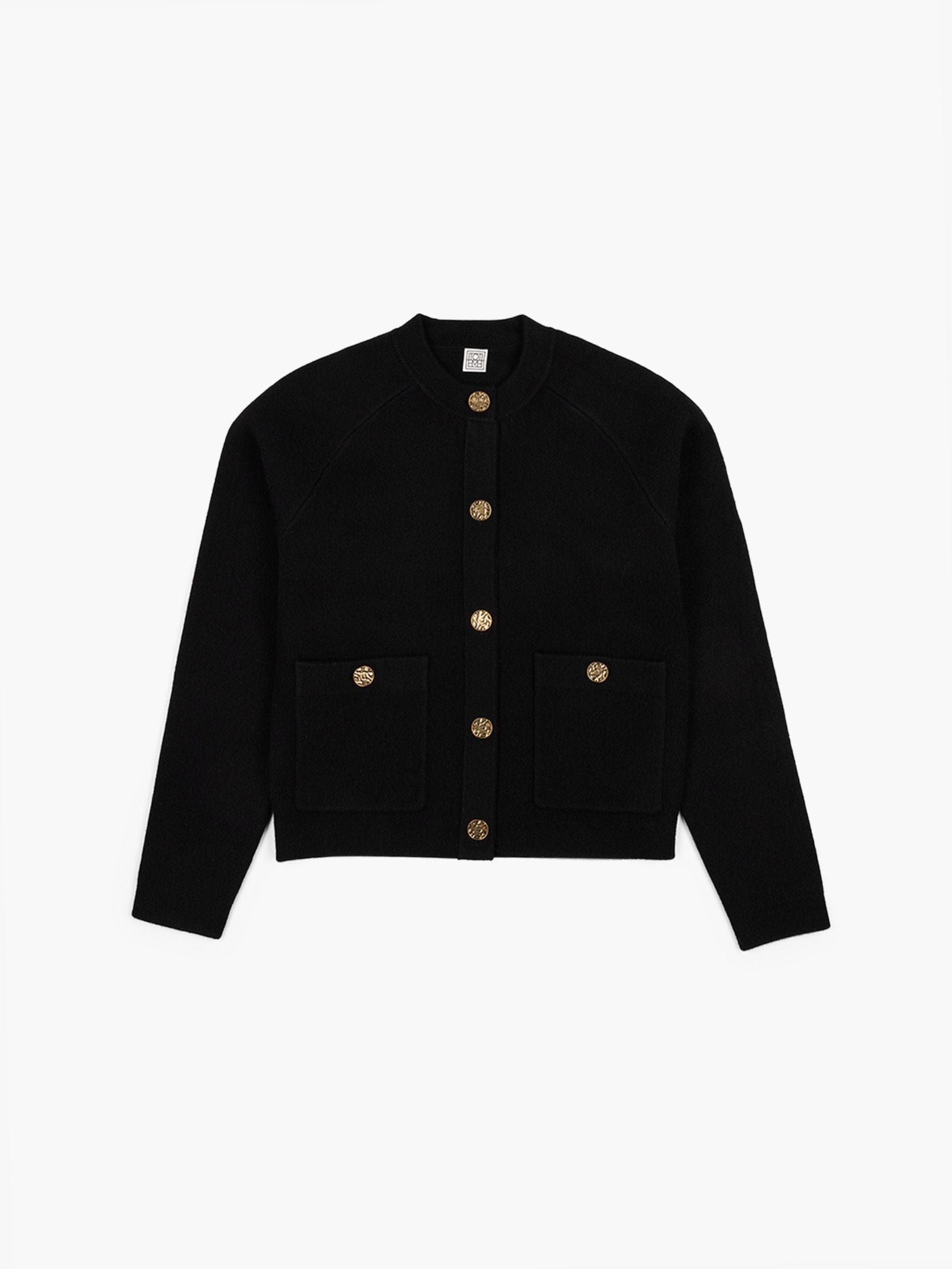 Toteme Hammered Button Cardigan Black