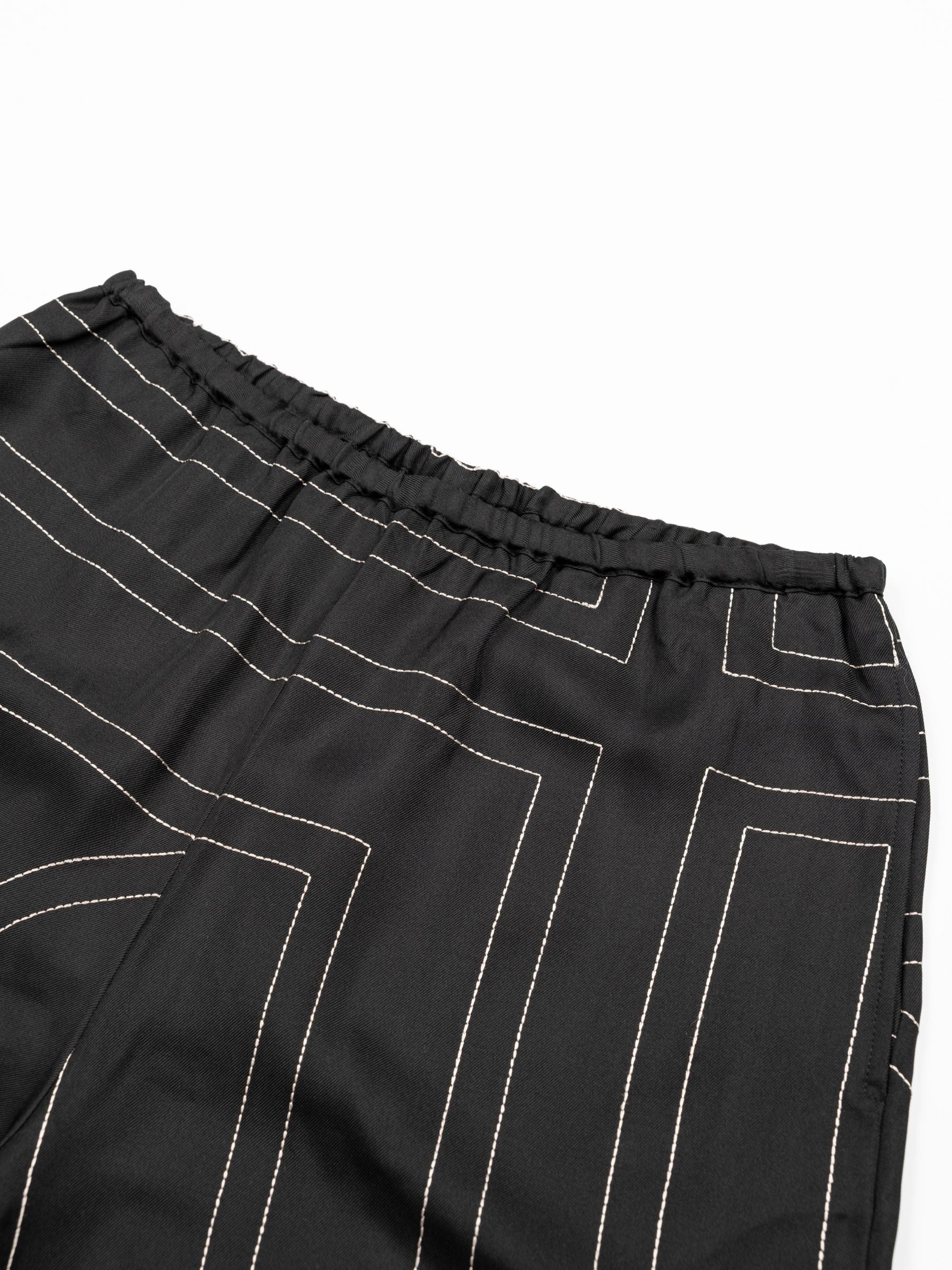 Toteme Monogram Silk Pj Culotte Black
